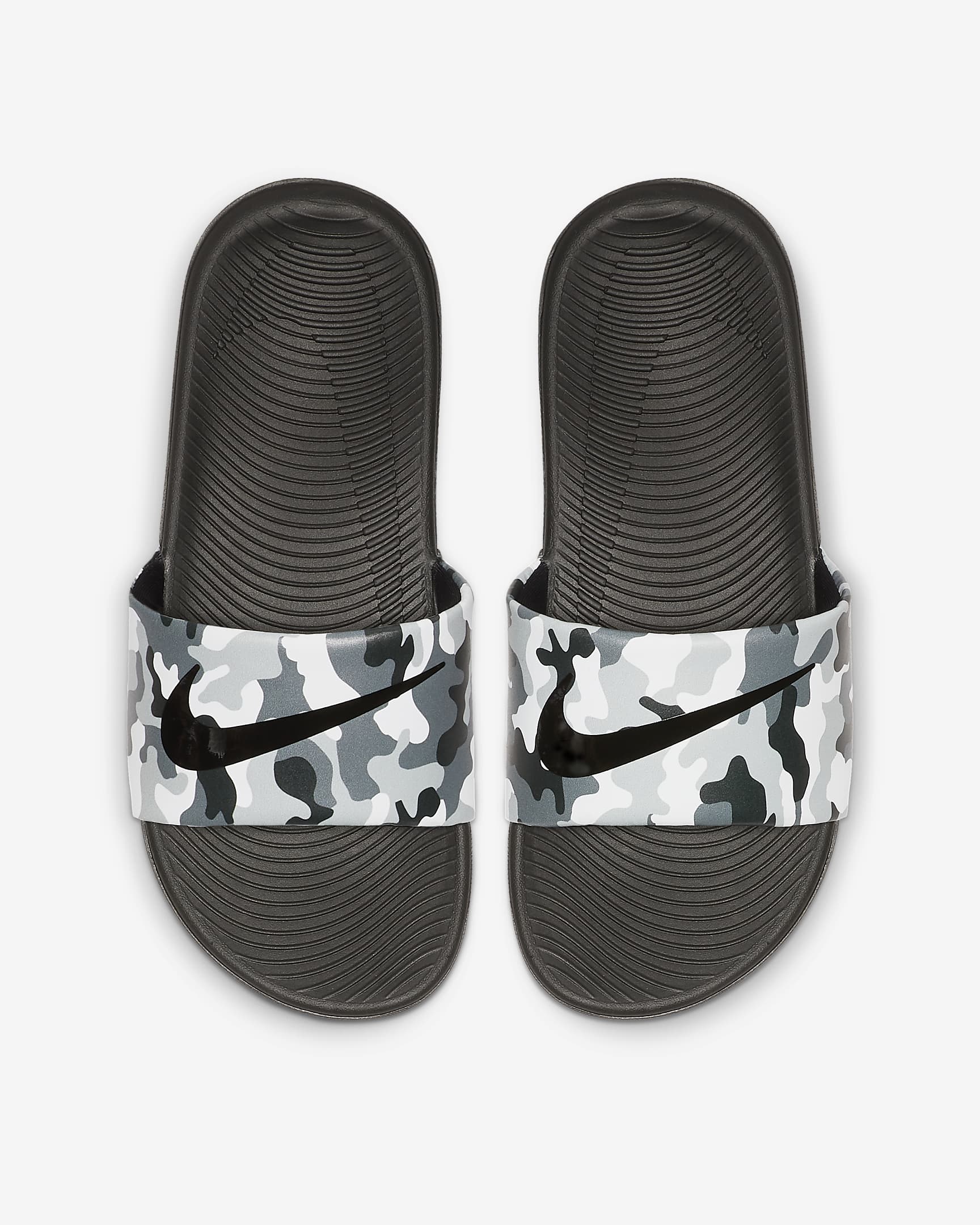 Nike Kawa Print Younger/Older Kids' Slide - Wolf Grey/Cool Grey/White/Black