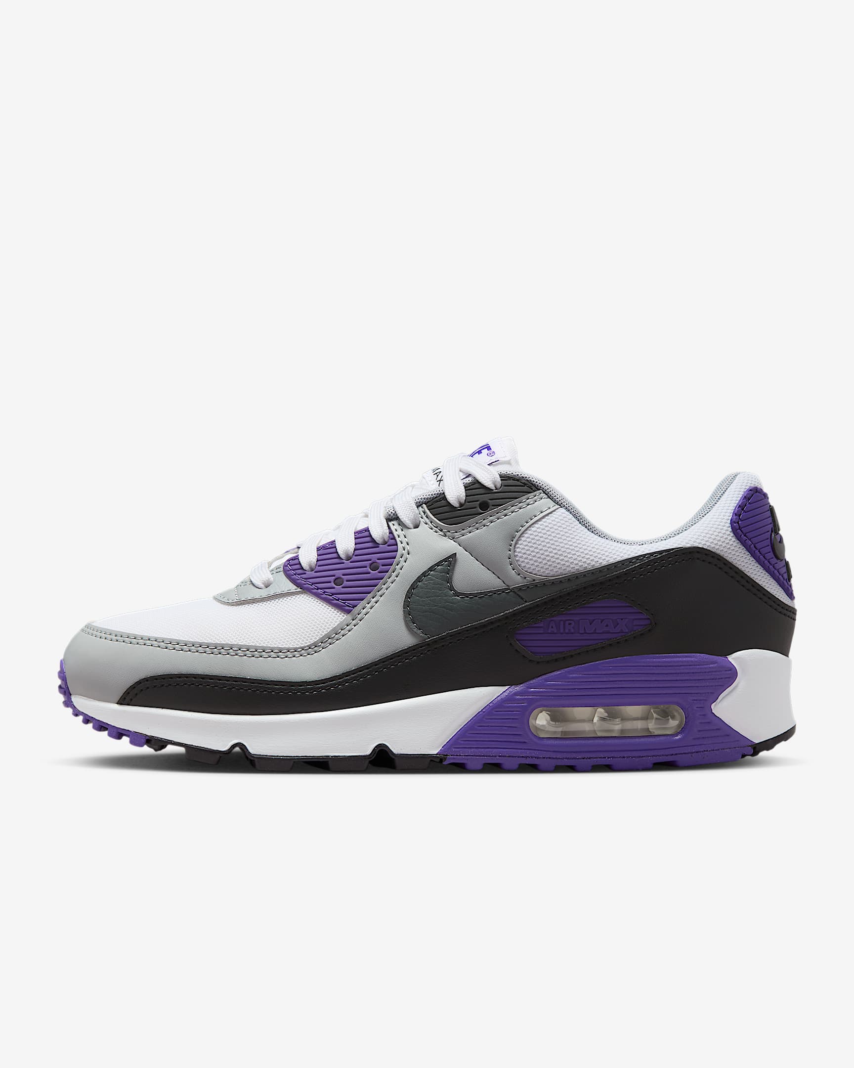 Nike Air Max 90 Women's Shoes - White/Black/Wolf Grey/Iron Grey