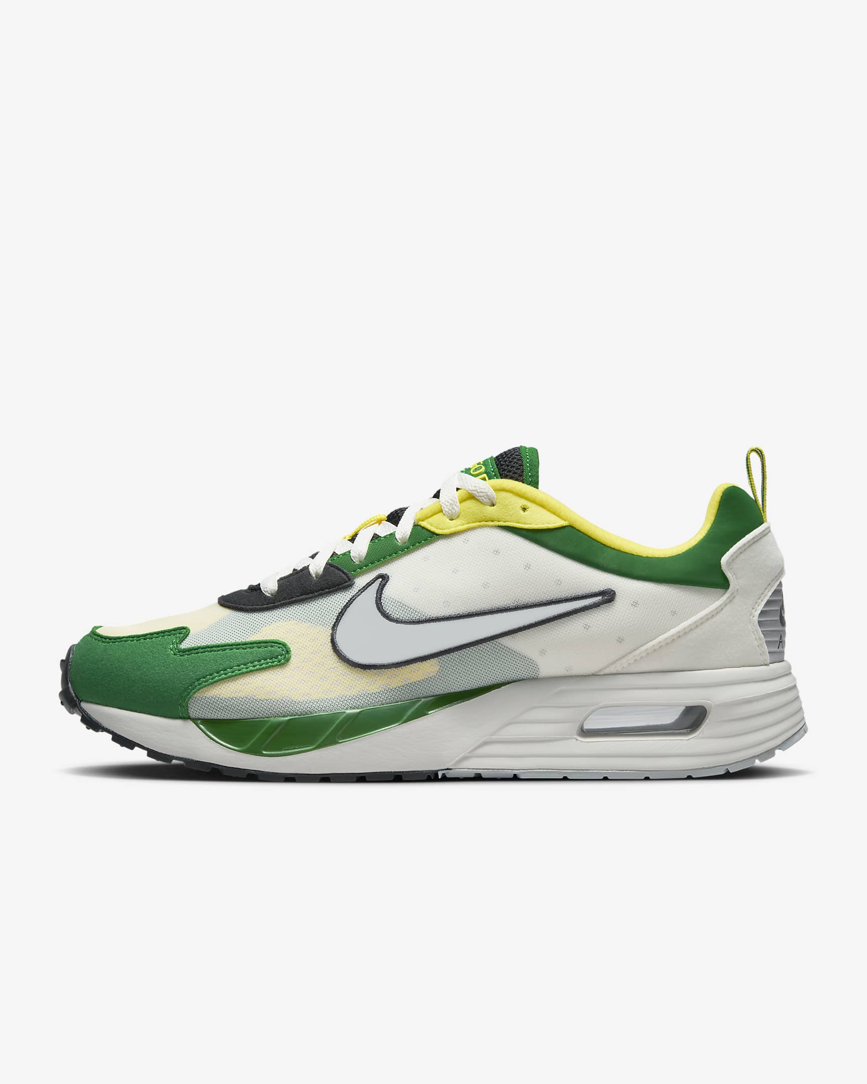 Oregon Nike Air Max Solo Men's Shoes - Black/Phantom/Apple Green/Metallic Silver