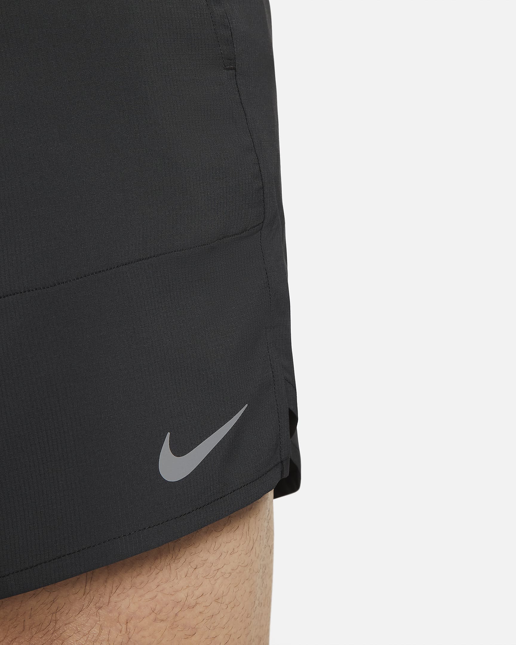 Short de running avec sous-short intégré 18 cm Dri-FIT Nike Stride pour homme - Noir/Noir