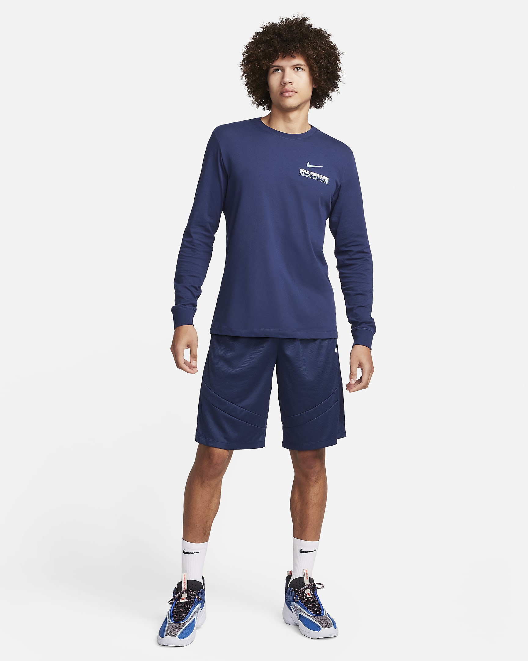 Nike Icon Men's Dri-FIT 28cm (approx.) Basketball Shorts - Midnight Navy/Midnight Navy/White