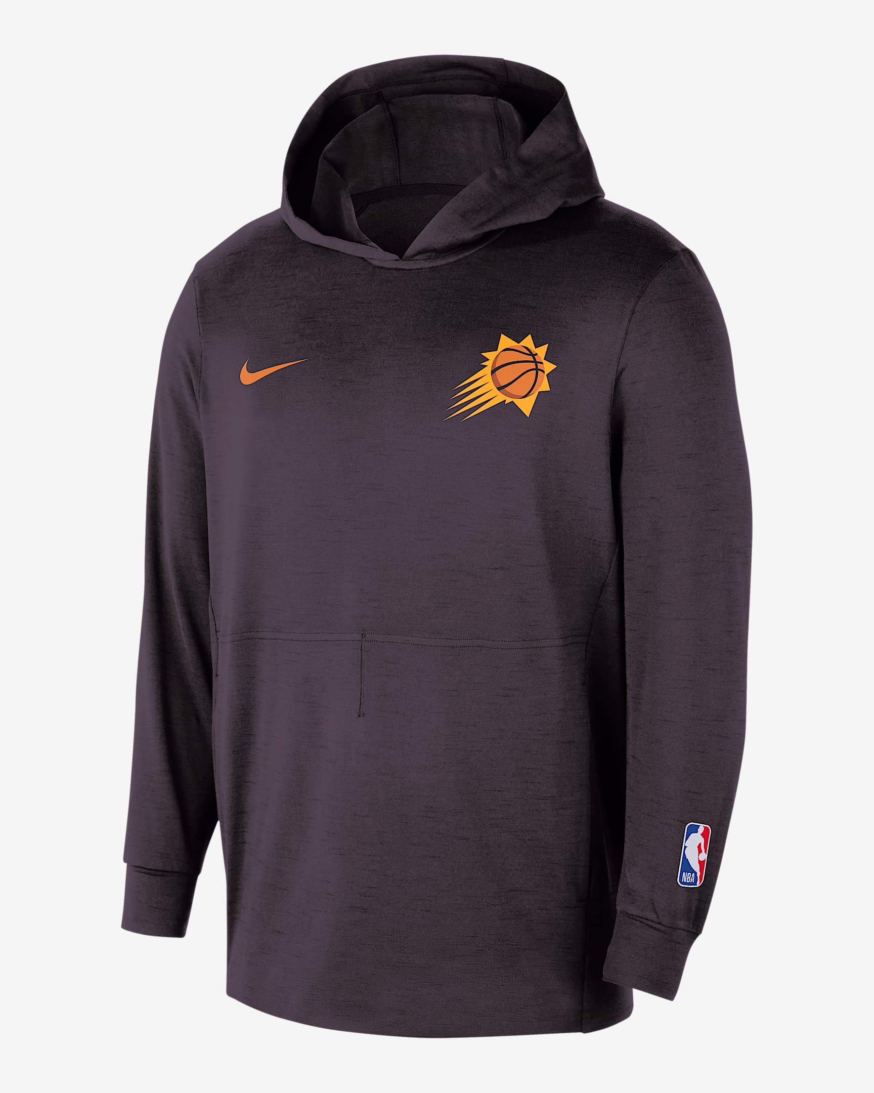Phoenix Suns Restore Men's Nike NBA Lightweight Pullover Hoodie - Black/Off Noir/Heather/Clay Orange