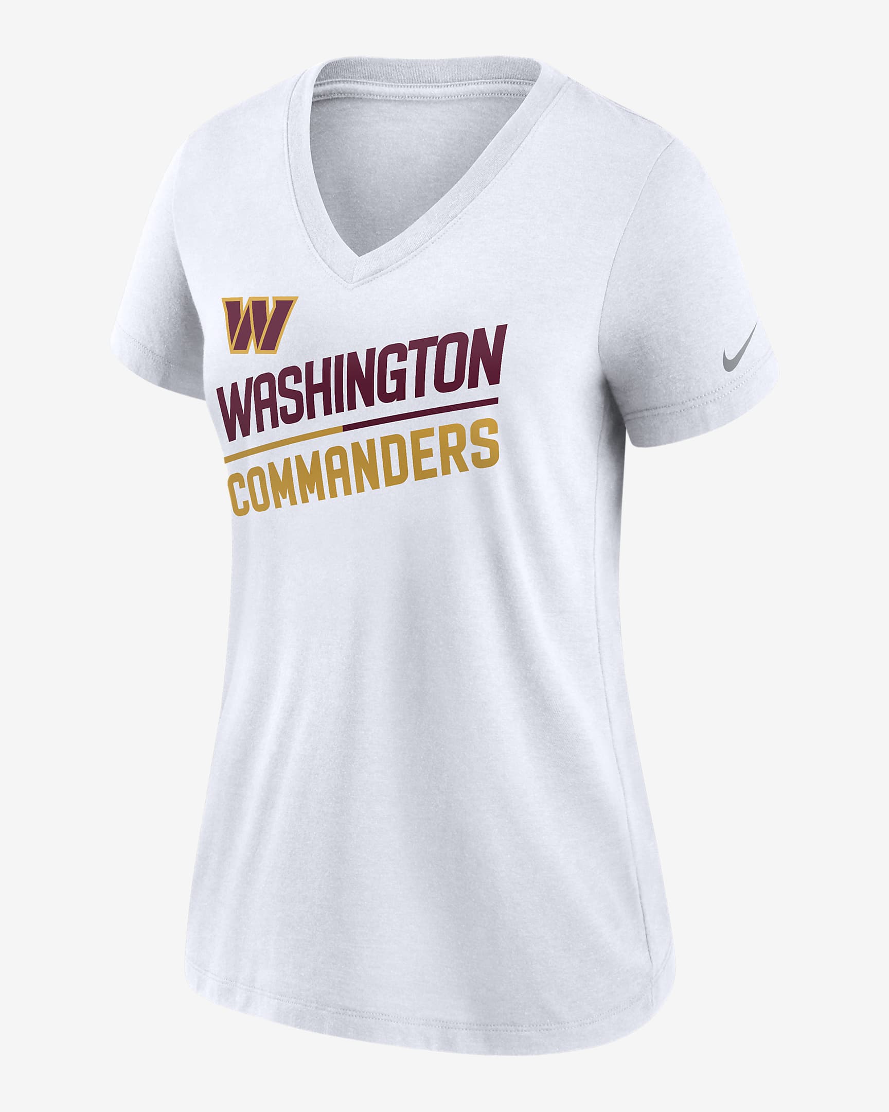 Nike Slant Team (NFL Washington Commanders) Women's Mid V-Neck T-Shirt ...