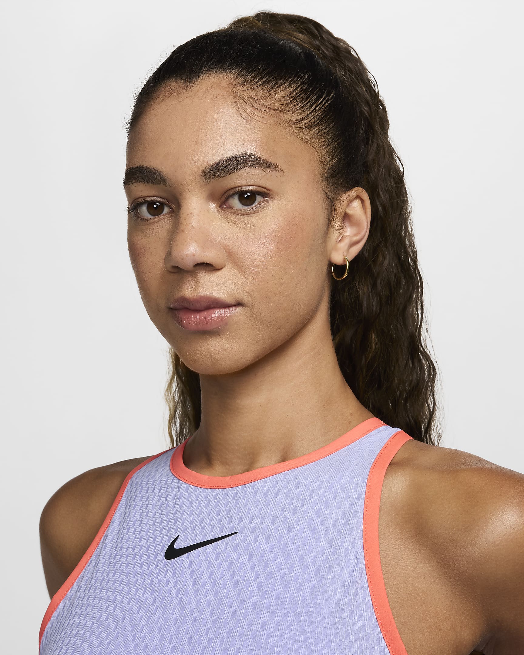 NikeCourt Slam Vestido de tenis Dri-FIT - Mujer - Purple Pulse/Purple Pulse/Light Wild Mango/Negro