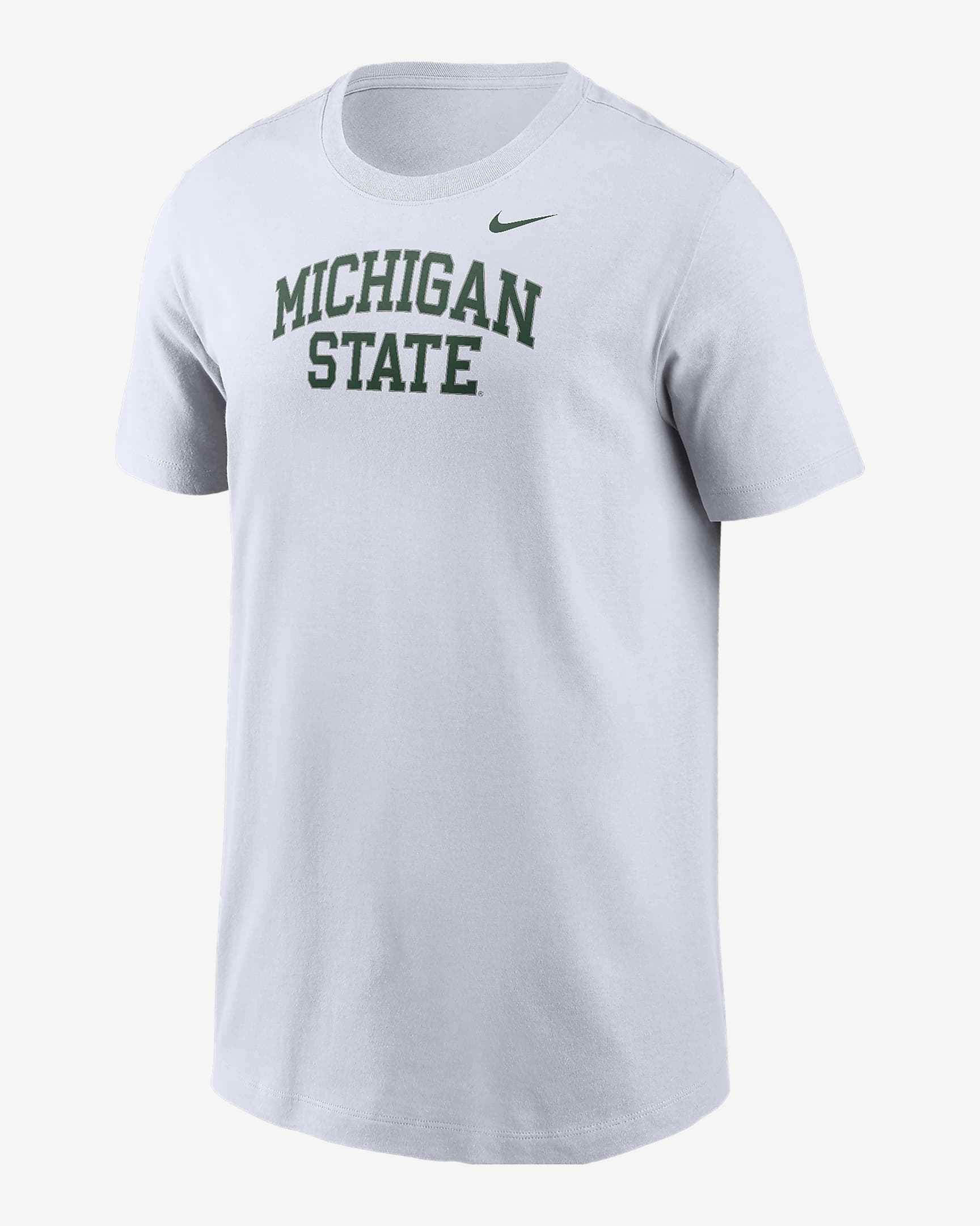 Playera universitaria Nike para niños talla grande Michigan State - Blanco