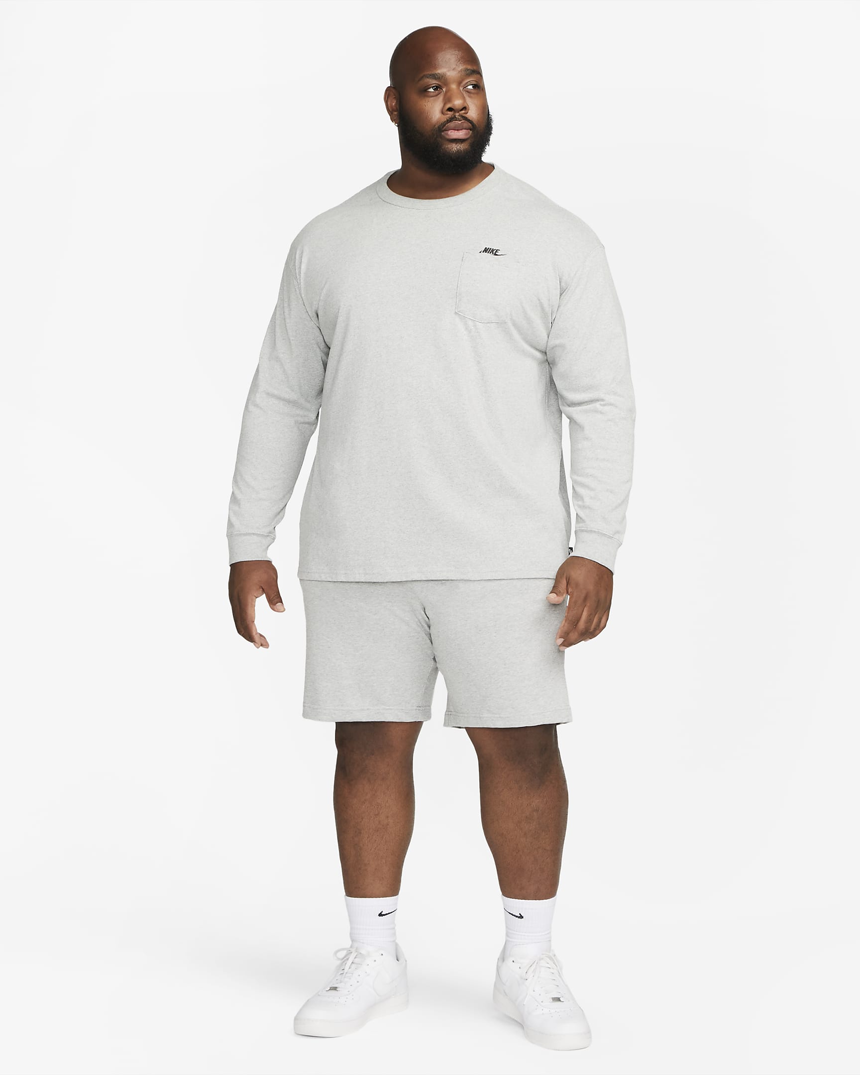 Nike Sportswear Club Men's Shorts - Dark Grey Heather/White