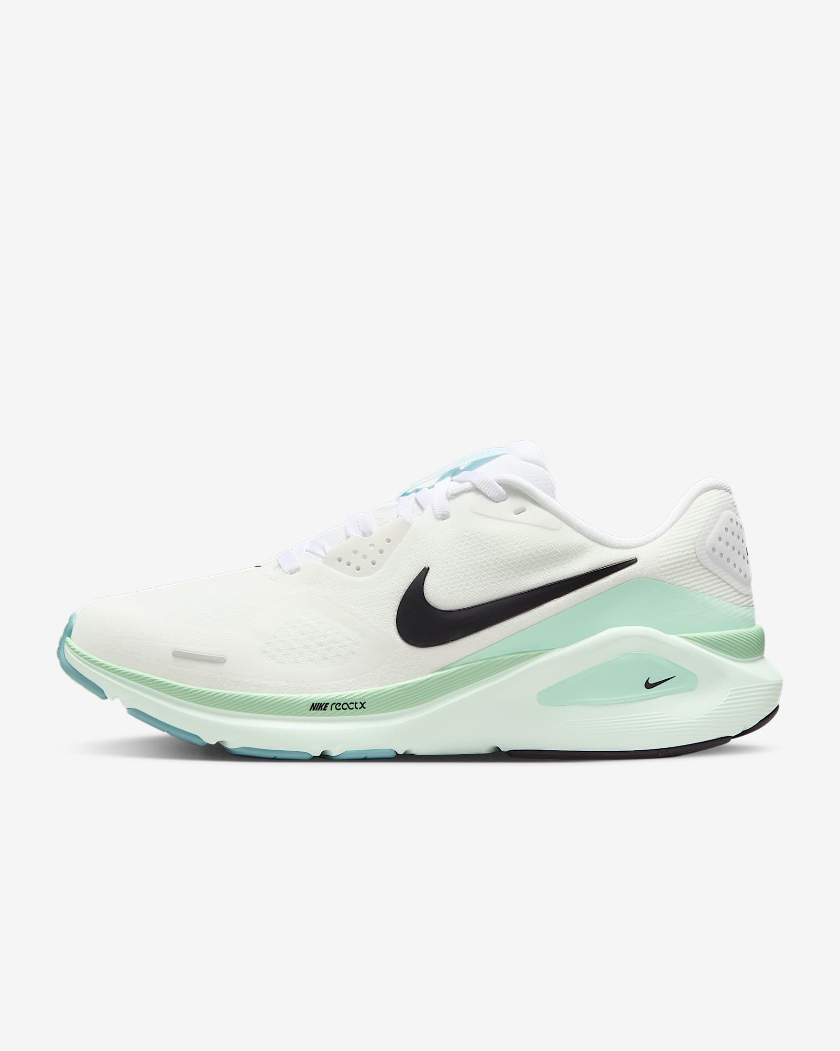 Nike Structure 26 Kadın Yol Koşu Ayakkabısı - Beyaz/Barely Green/Mint Foam/Siyah