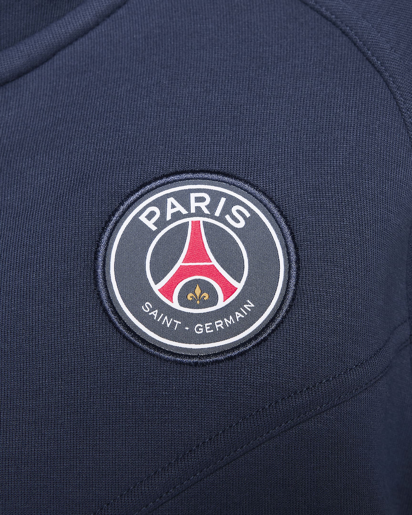 Fotbollshuvtröja Nike Paris Saint-Germain Tech Fleece Windrunner med hel dragkedja för kvinnor - Midnight Navy/Vit