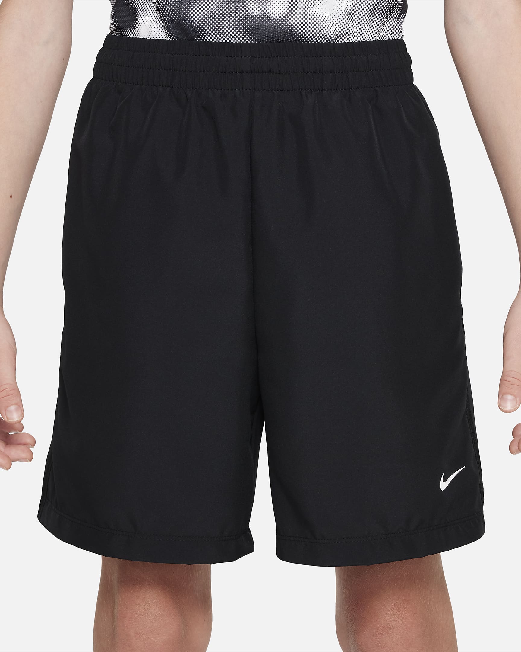 Nike Multi Older Kids' (Boys') Dri-FIT Training Shorts - Black/White