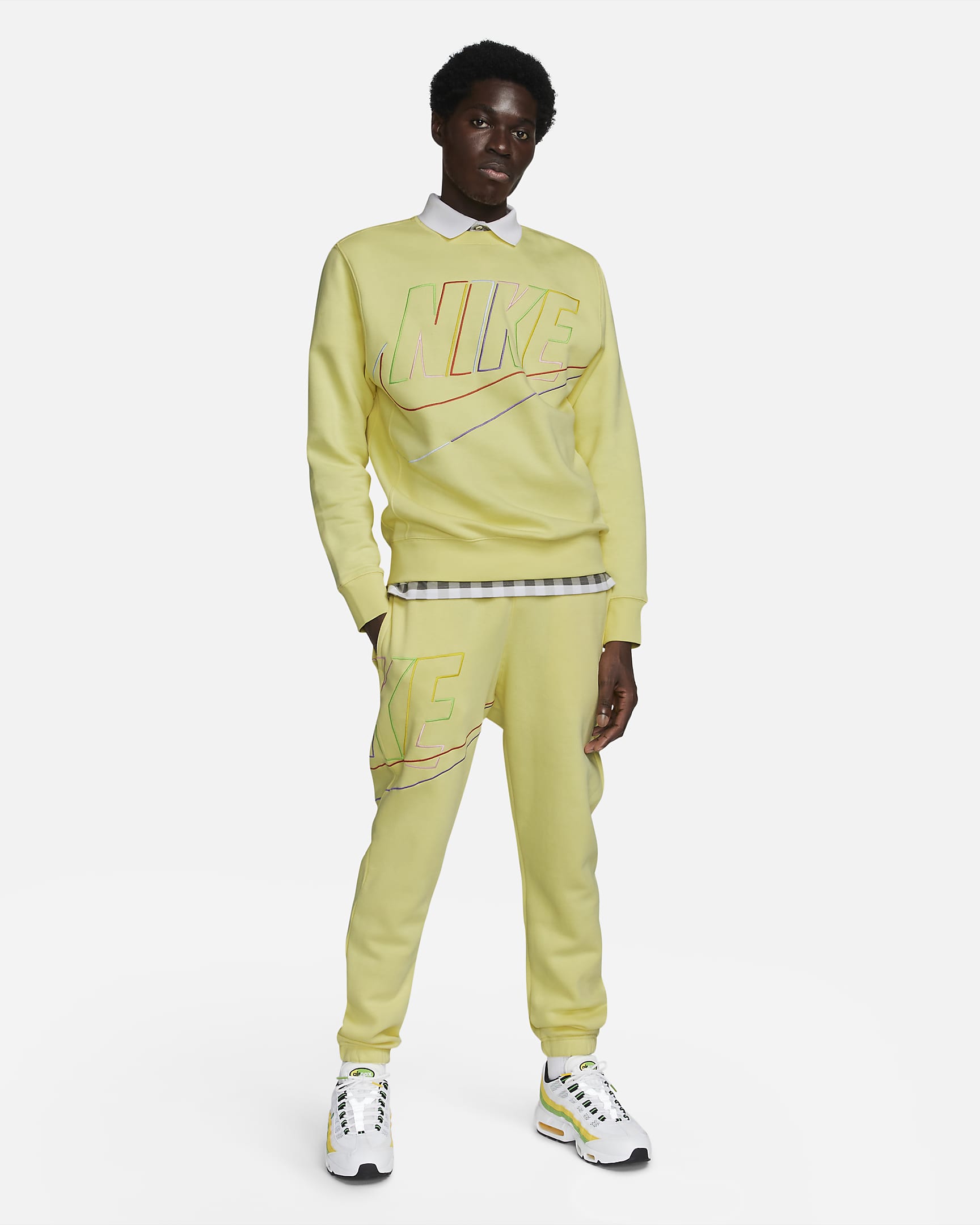 mens fleece crew nike