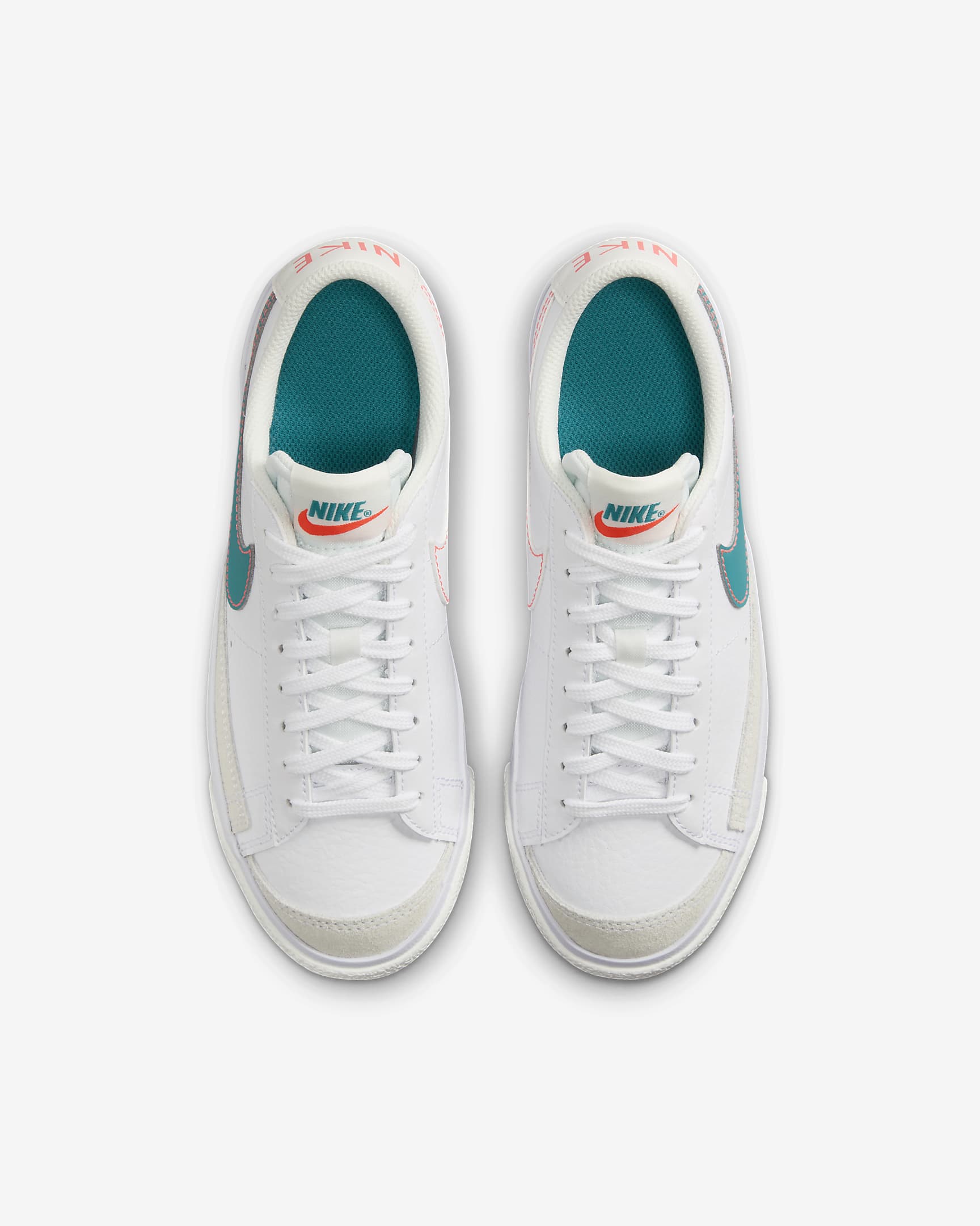 Nike Blazer Low '77 Older Kids' Shoes - White/White/Summit White/Aquamarine