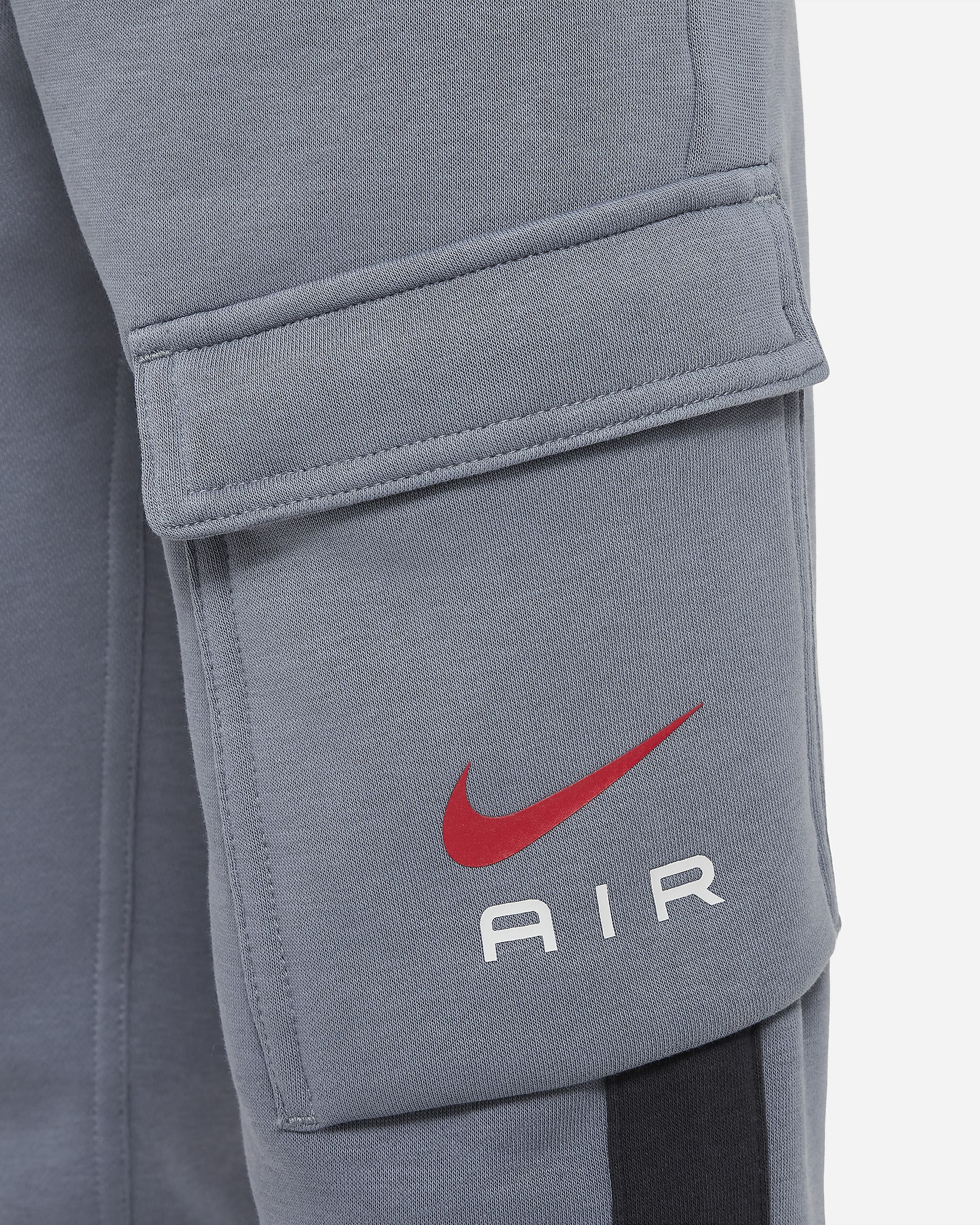 Pants cargo de tejido Fleece para niños talla grande Nike Air - Gris azulado/Antracita