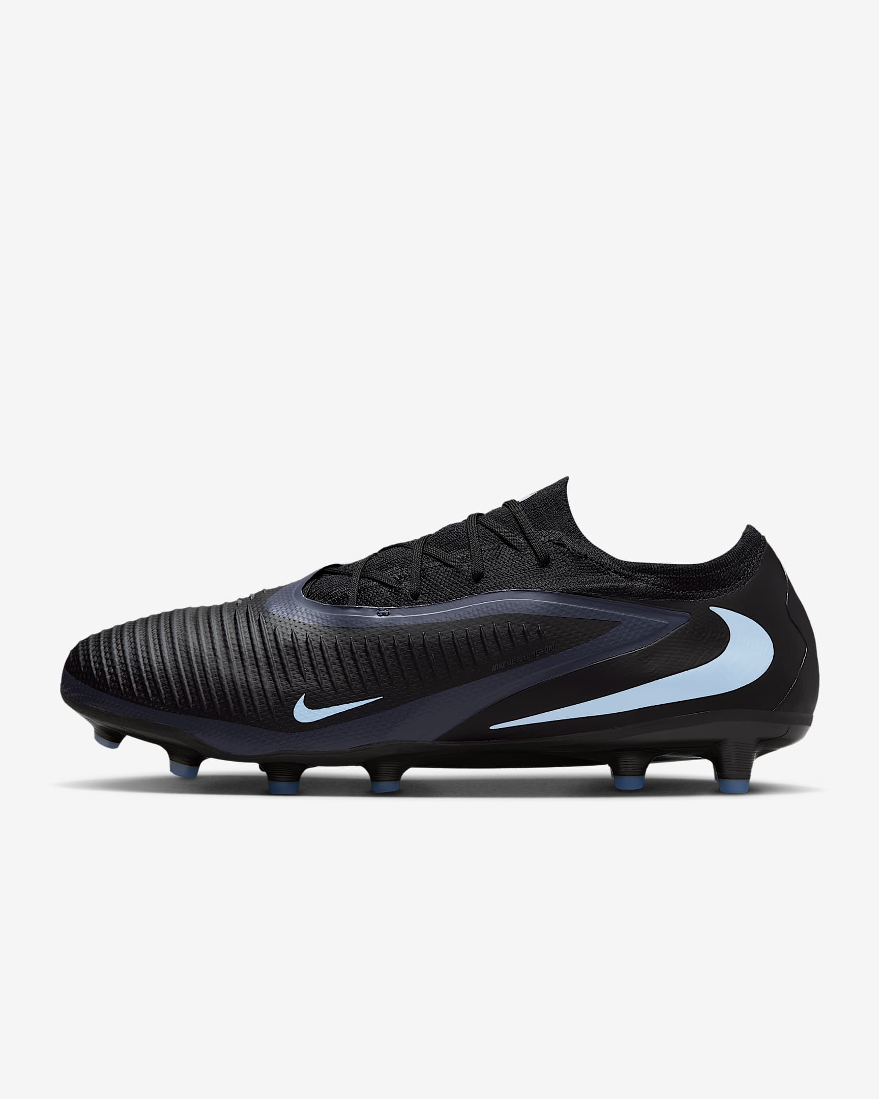 Crampons de foot pour terrain synthétique Nike Phantom 6 Low Pro - Noir/Noir
