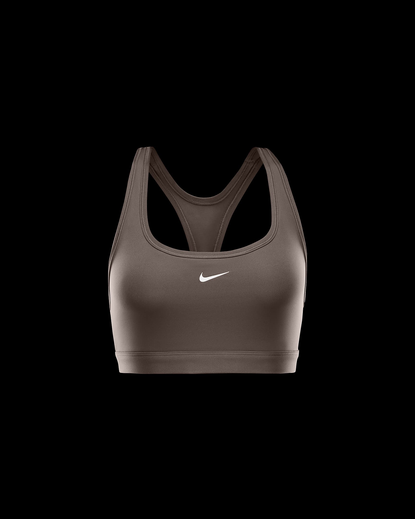 Nike Swoosh Light Support Sujetador deportivo sin acolchado - Mujer - Ironstone/Blanco