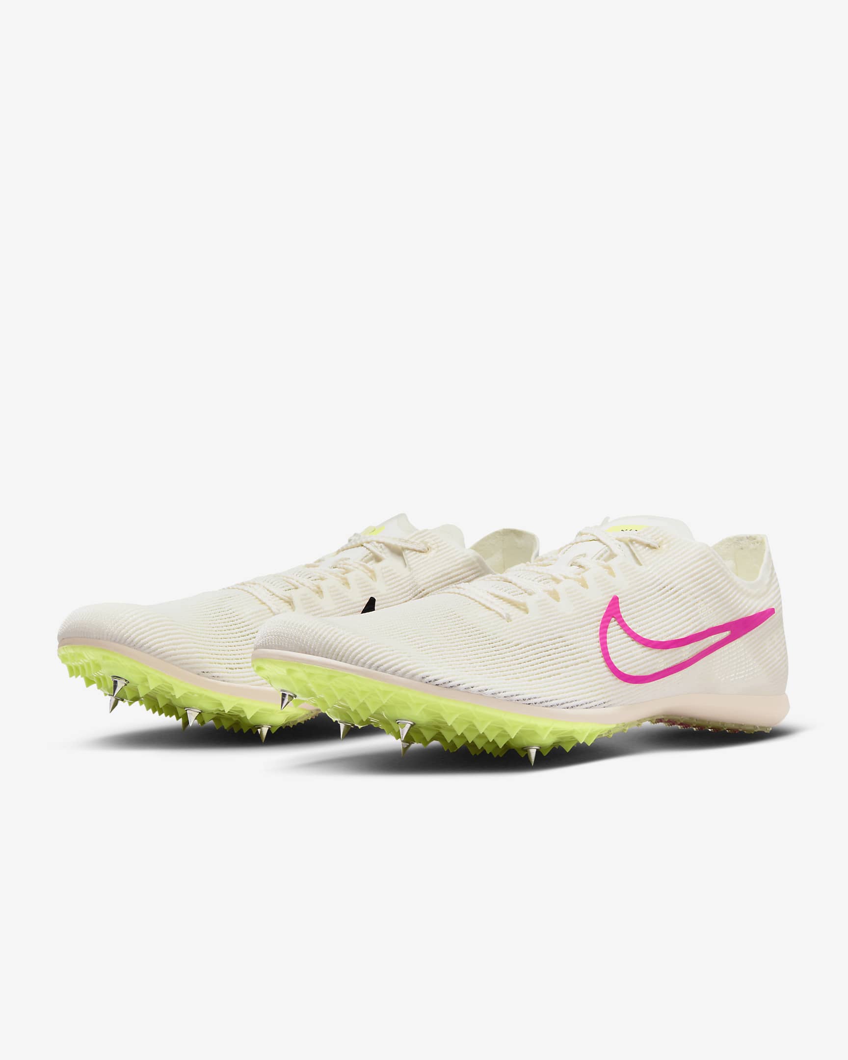 Nike Zoom Mamba 6 Track and Field distance spikes - Sail/Light Lemon Twist/Guava Ice/Fierce Pink