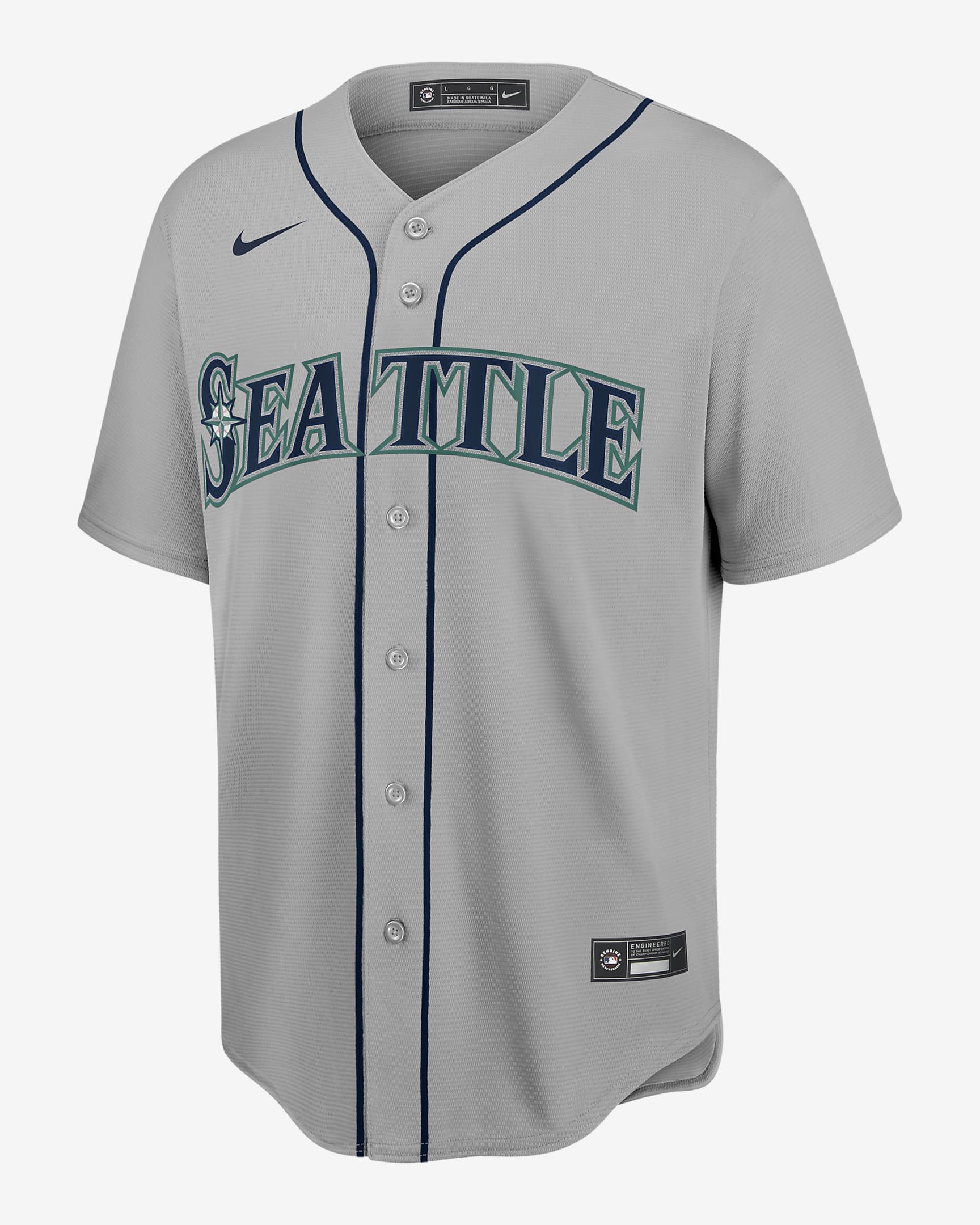 MLB Seattle Mariners Men's Replica Baseball Jersey - Wolf Grey