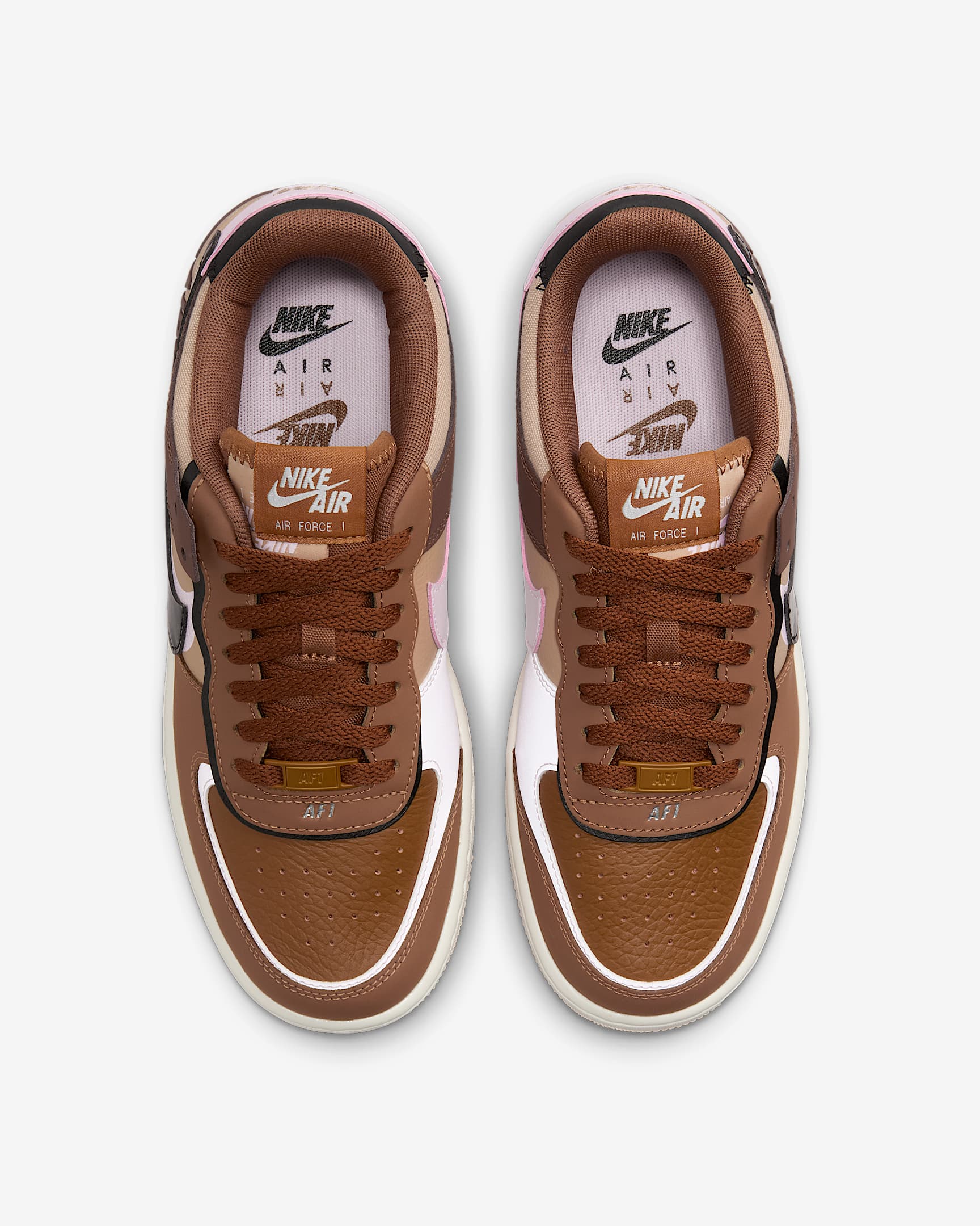 Dámská bota Nike Air Force 1 Shadow - Light British Tan/Pink Foam/Hemp/Černá