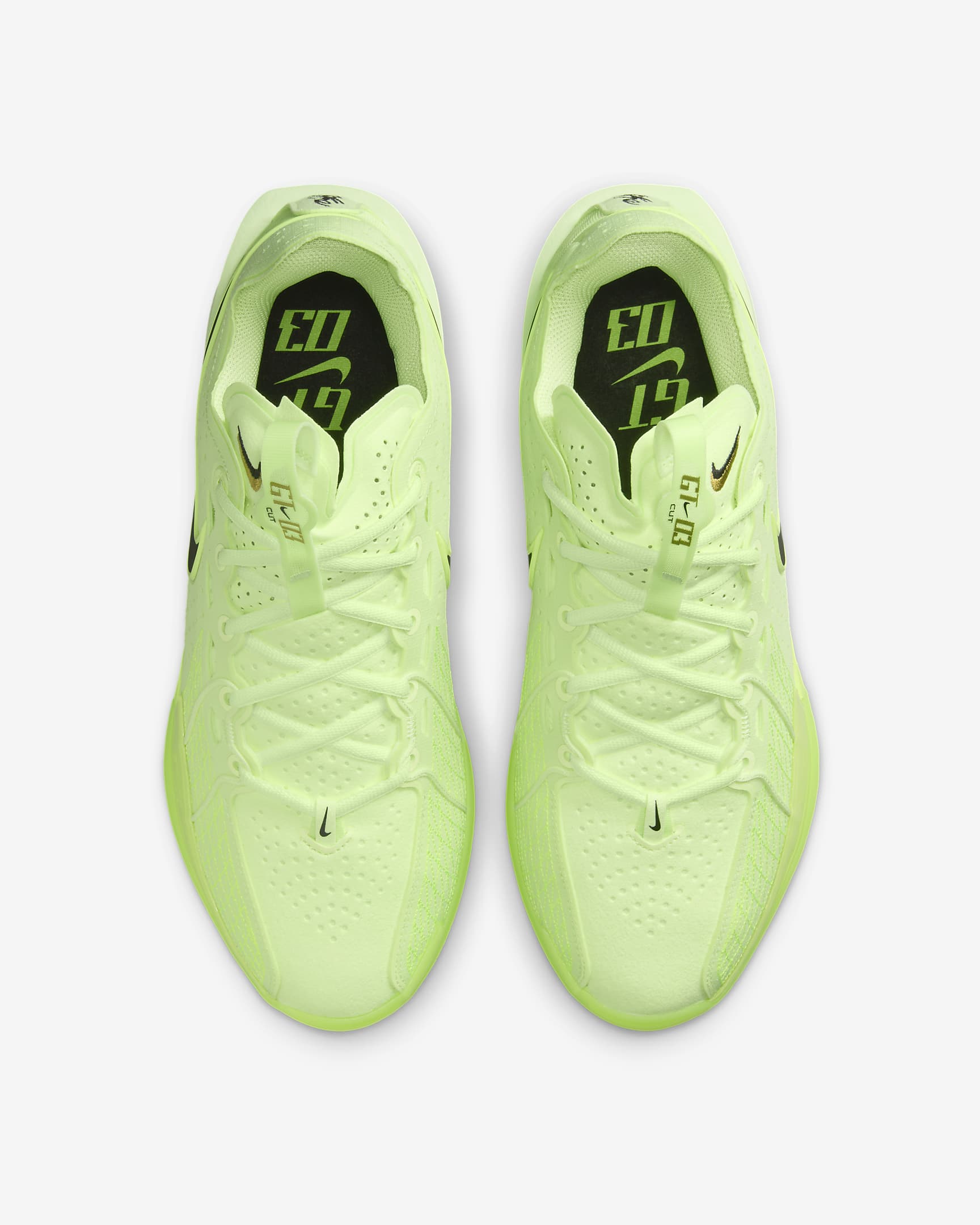 Nike G.T. Cut 3 EP Basketball Shoes - Barely Volt/Volt/Metallic Gold/Black