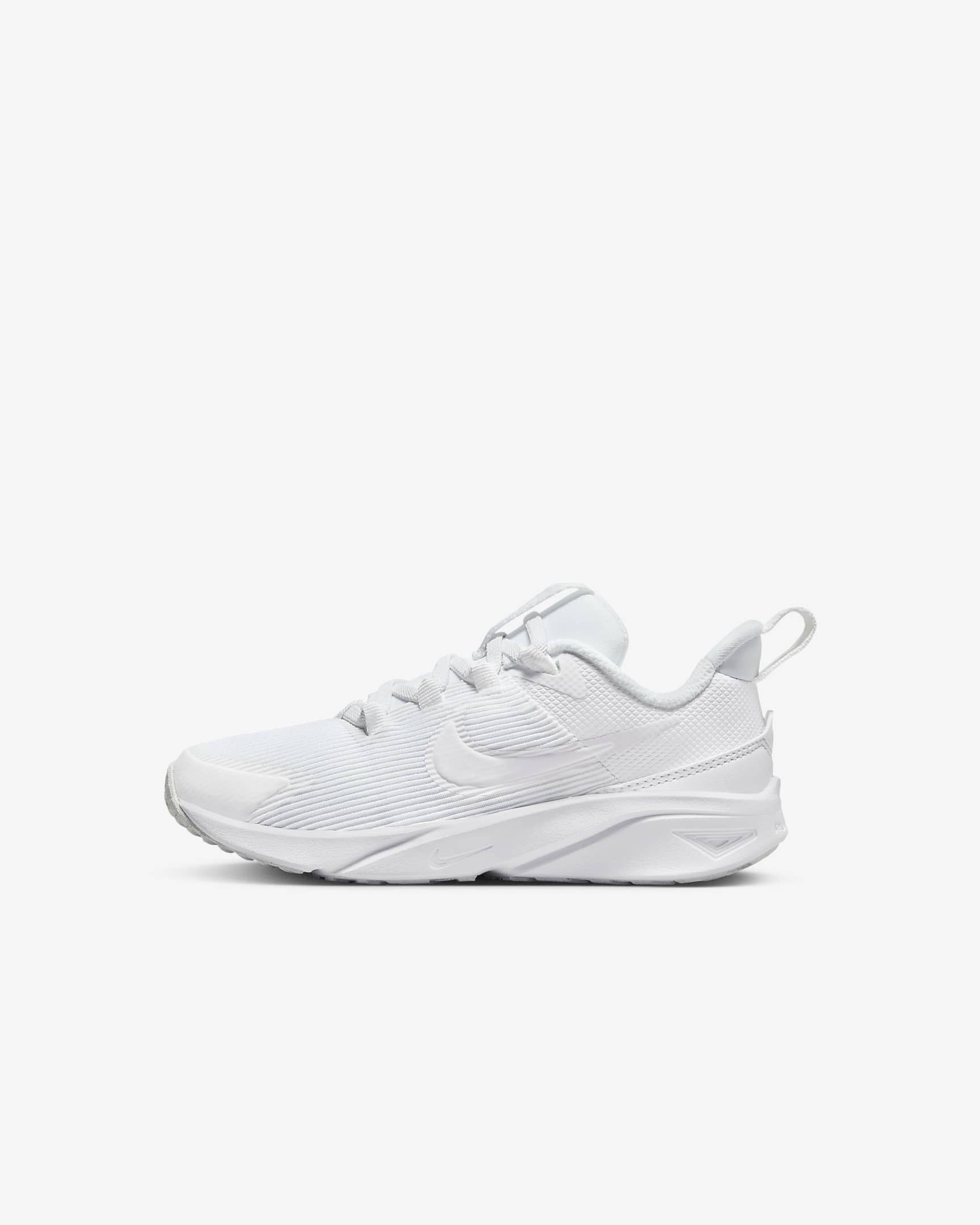 Nike Star Runner 4 Younger Kids' Shoes - White/White/Pure Platinum/White