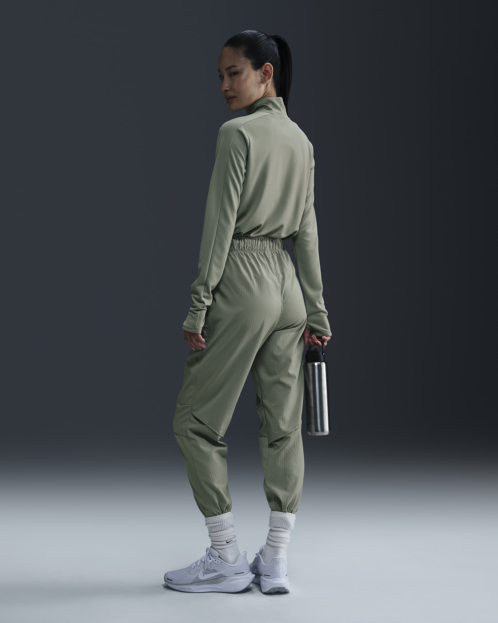 Nike Dri-FIT Fast Women's Mid-Rise 7/8 Warm-Up Running Trousers - Jade Horizon