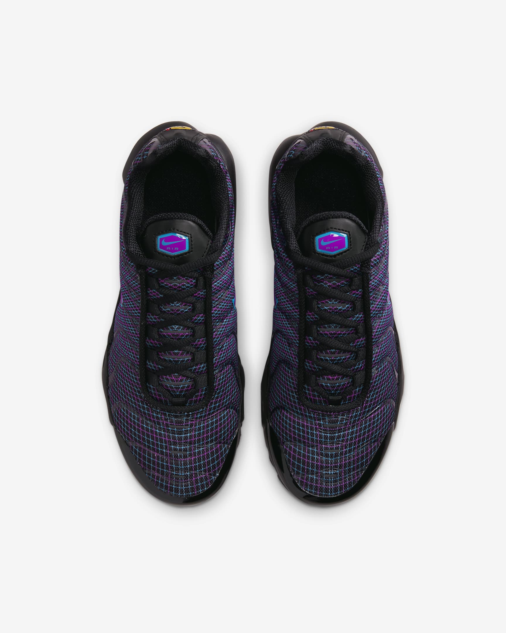 Nike Air Max Plus-sko til større børn - sort/Baltic Blue/Vivid Purple