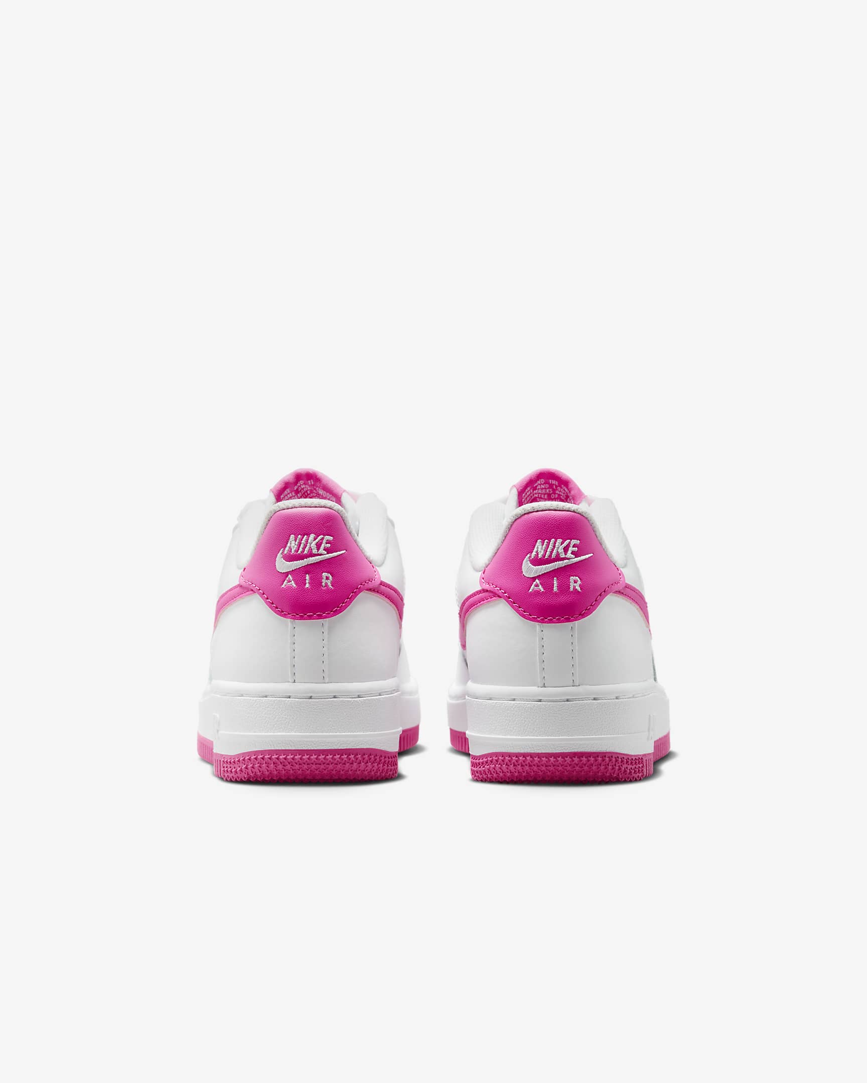 Nike Air Force 1 Older Kids' Shoes - White/Laser Fuchsia