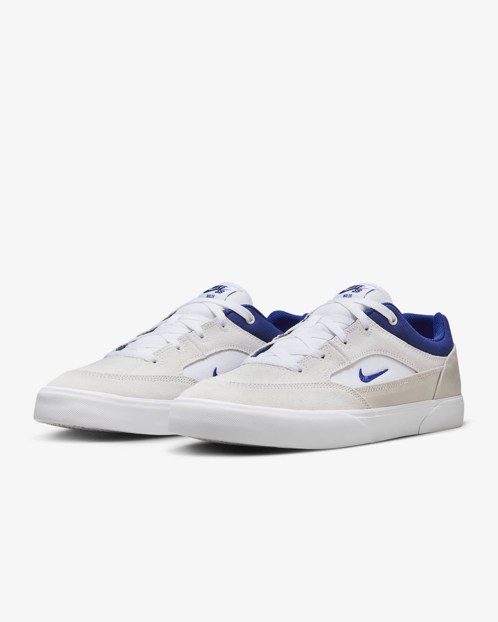 Nike SB Malor Erkek Ayakkabısı - Beyaz/Platinum Tint/Beyaz/Deep Royal Blue