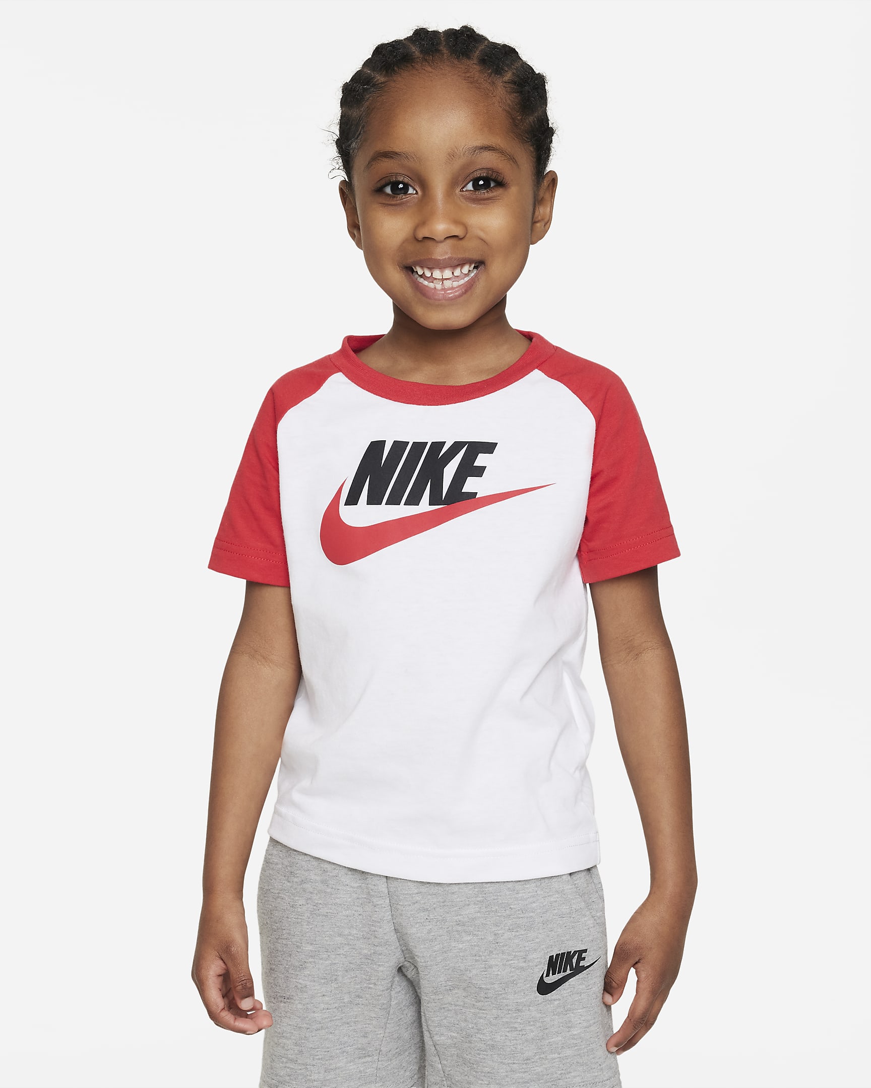 Nike Sportswear Futura Raglan Tee Toddler T-Shirt - White