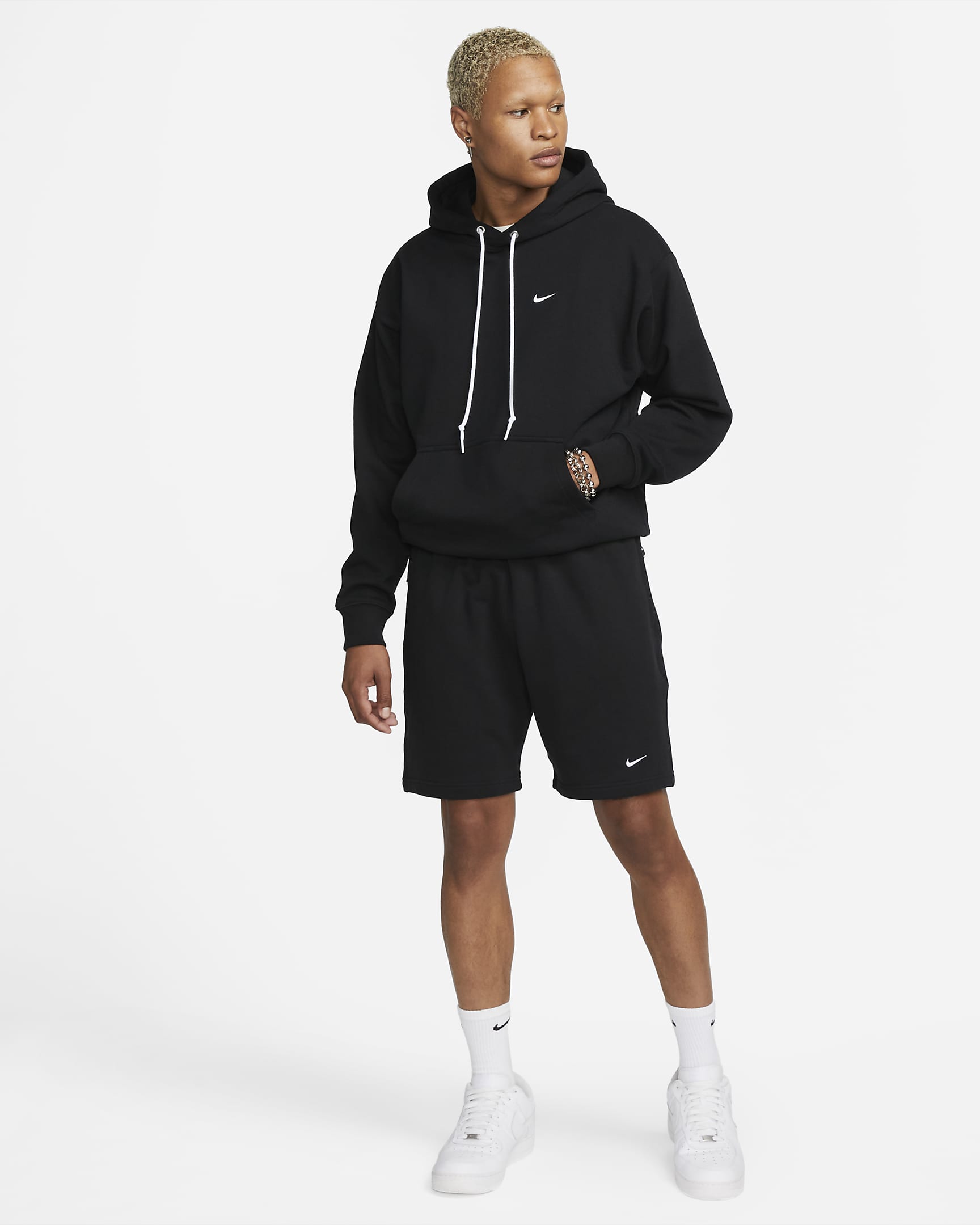 Nike Solo Swoosh Men's French Terry Pullover Hoodie. Nike LU