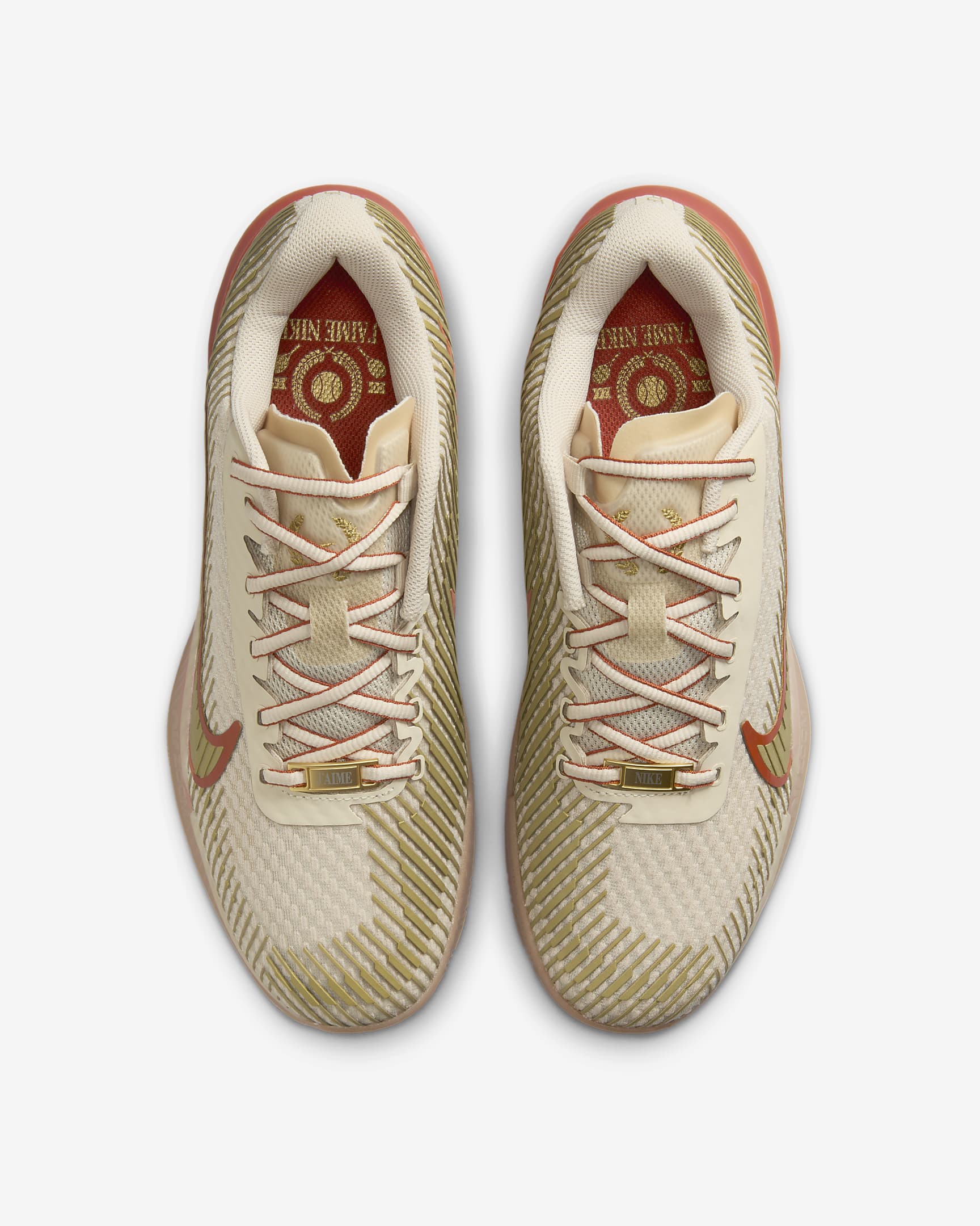 NikeCourt Air Zoom Vapor 11 Premium Women's Clay Court Tennis Shoes - Sand Drift/Rust Factor/Gum Medium Brown/Metallic Gold