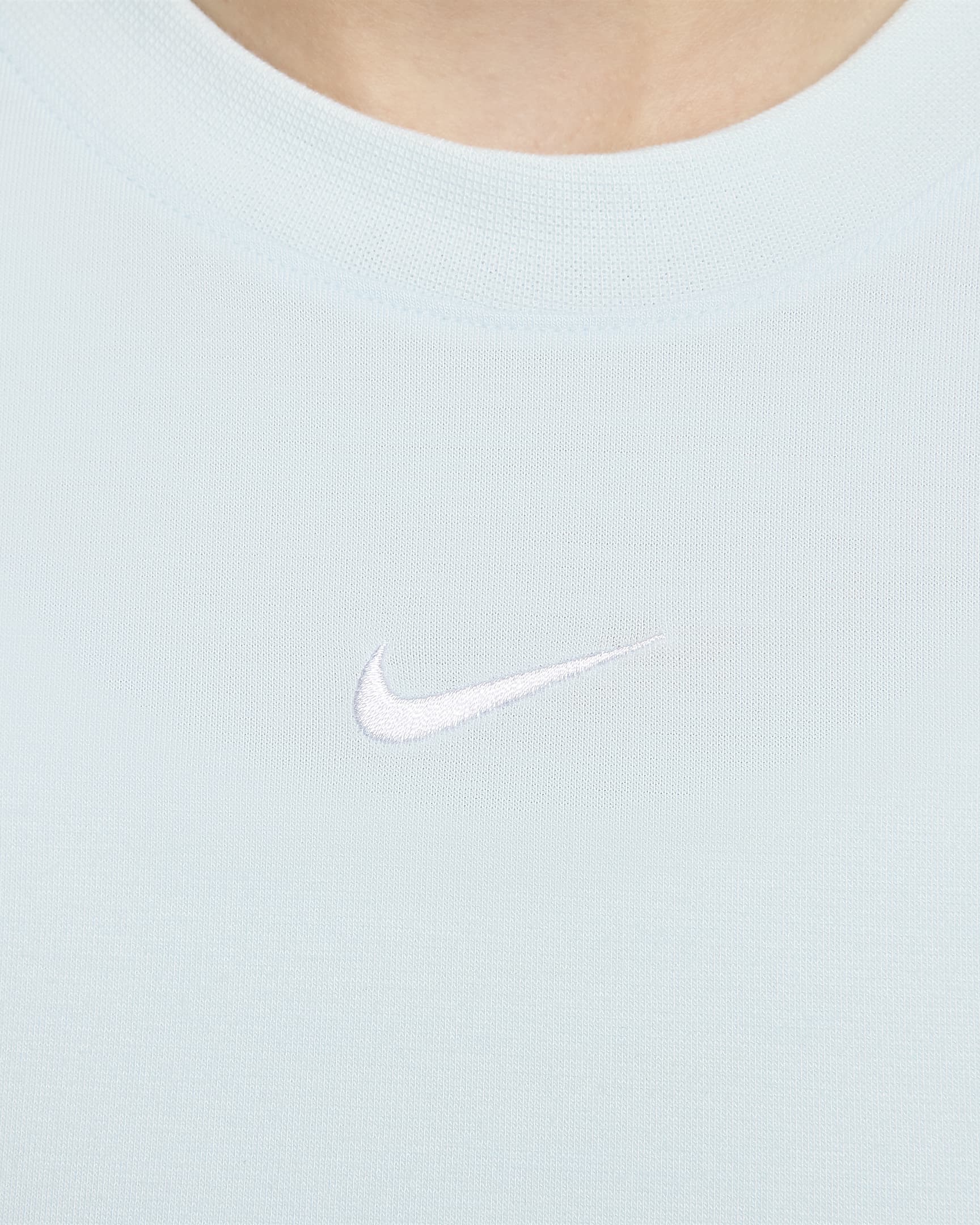 Nike Sportswear Essential Women's Slim Cropped T-Shirt - Glacier Blue/White