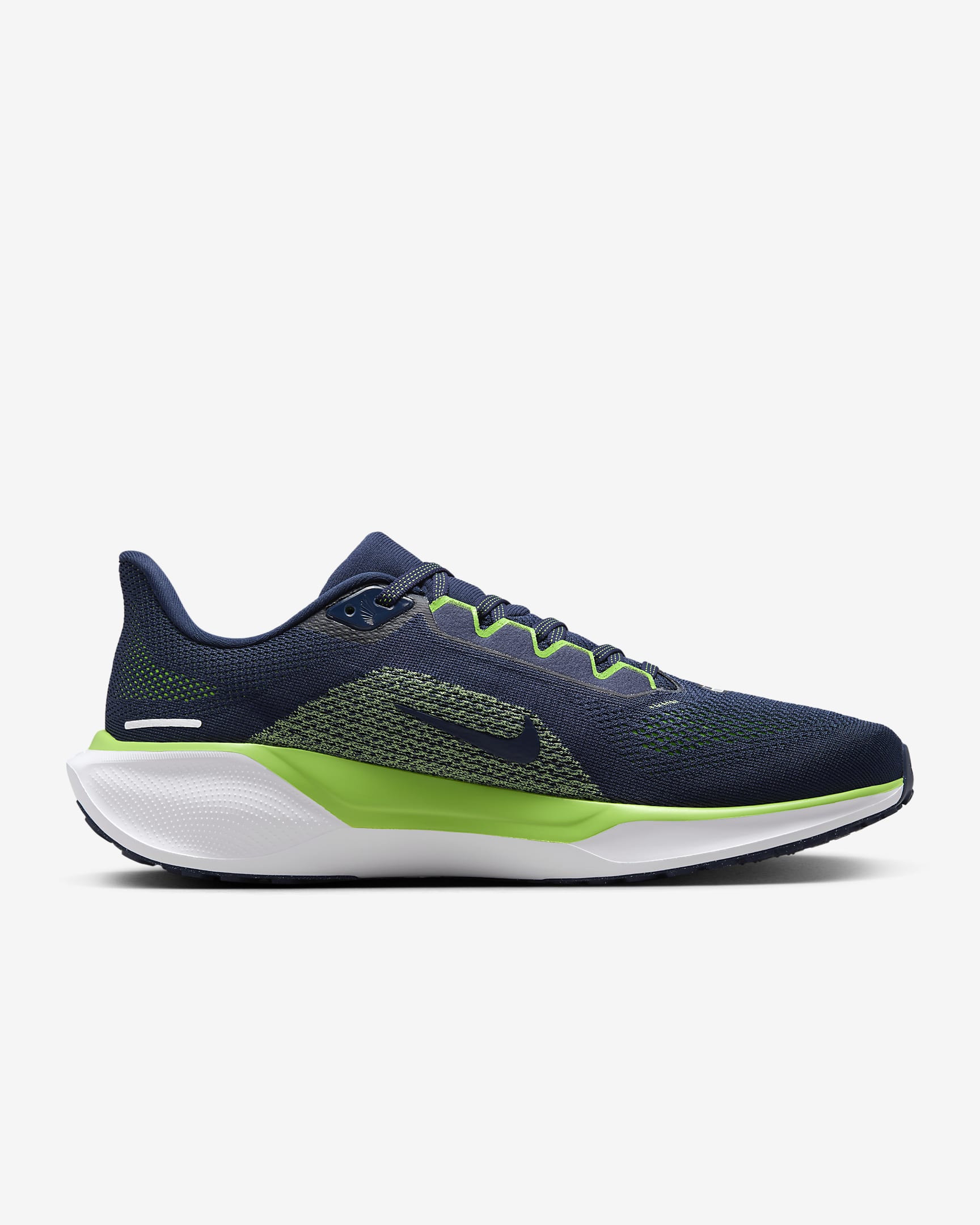 Tenis de correr en pavimento para hombre Nike Pegasus 41 NFL Seattle Seahawks - Azul marino universitario/Blanco/Verde acción/Blanco