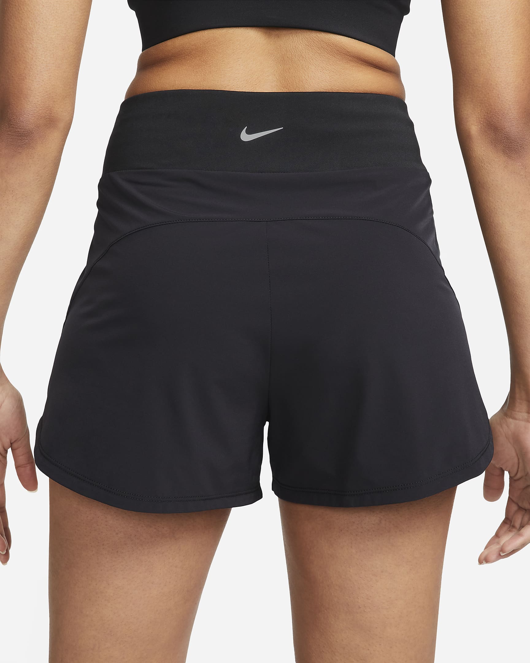 Nike Bliss Pantalón corto deportivo de talle alto con malla interior de 8 cm Dri-FIT - Mujer - Negro