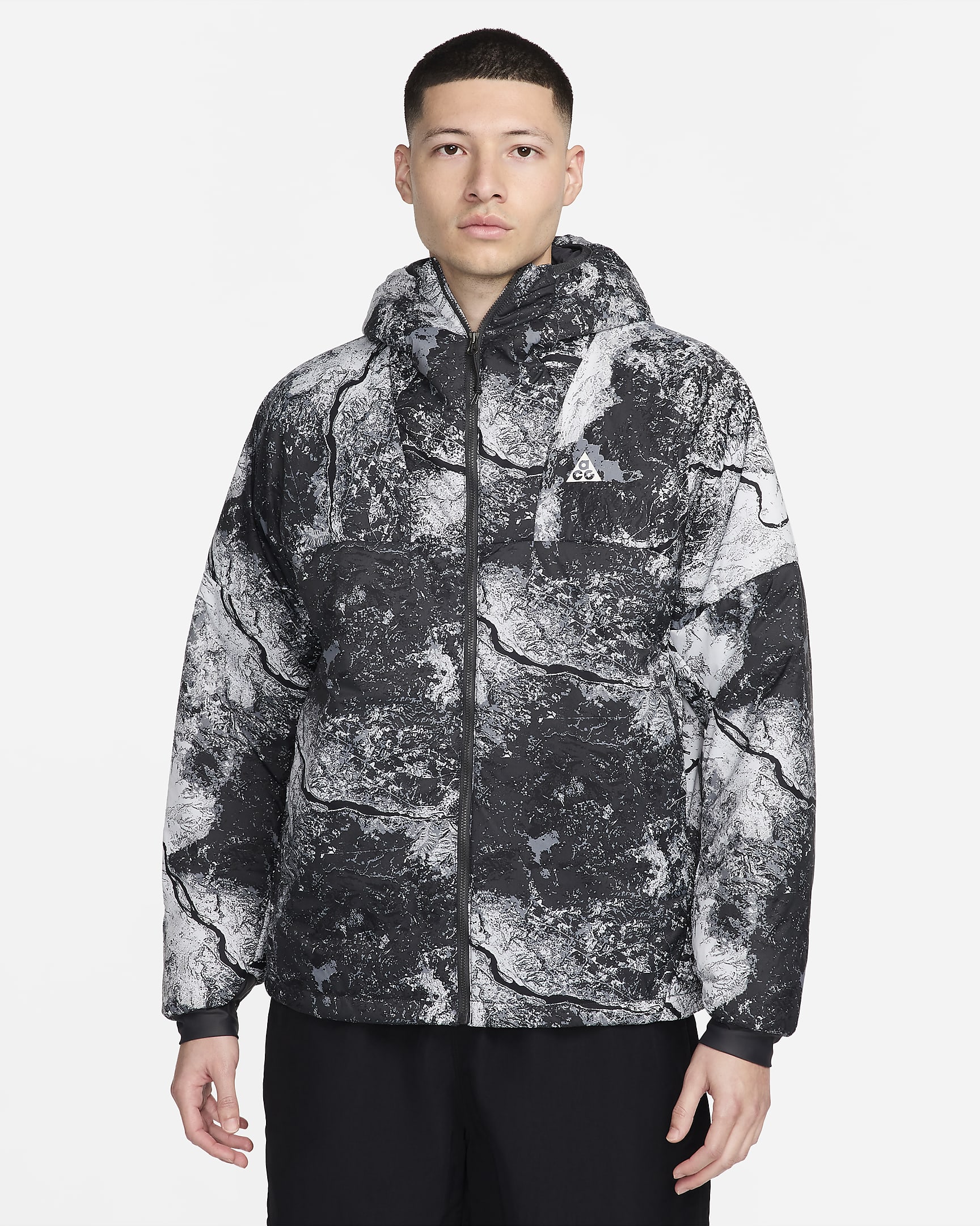 Nike ACG "Rope de Dope" Men's Therma-FIT ADV Allover Print Jacket - Anthracite/Summit White