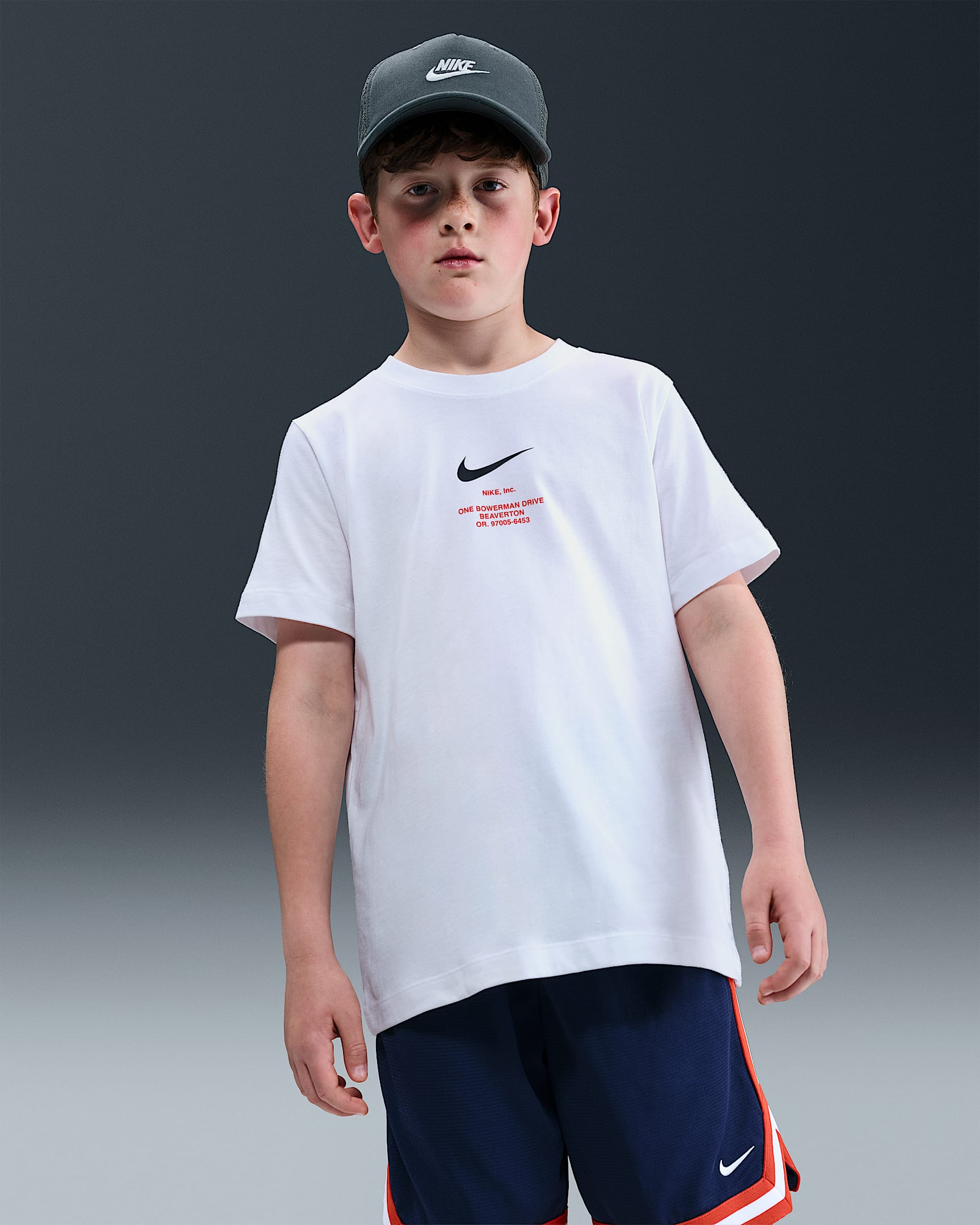 T-shirt Nike Sportswear pour ado (garçon) - Blanc/Noir