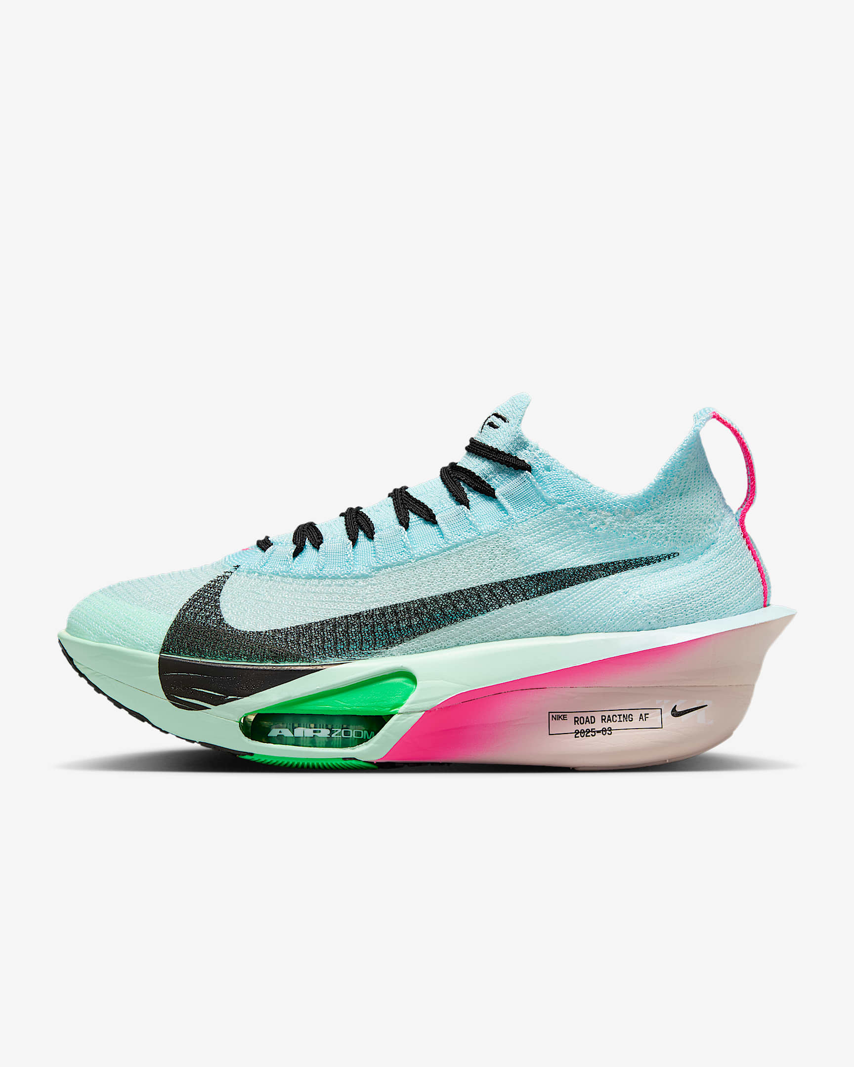 Nike Alphafly 3 Tenis de carrera en pavimento para mujer - Azul glacial/Espuma menta/Verde impacto/Negro