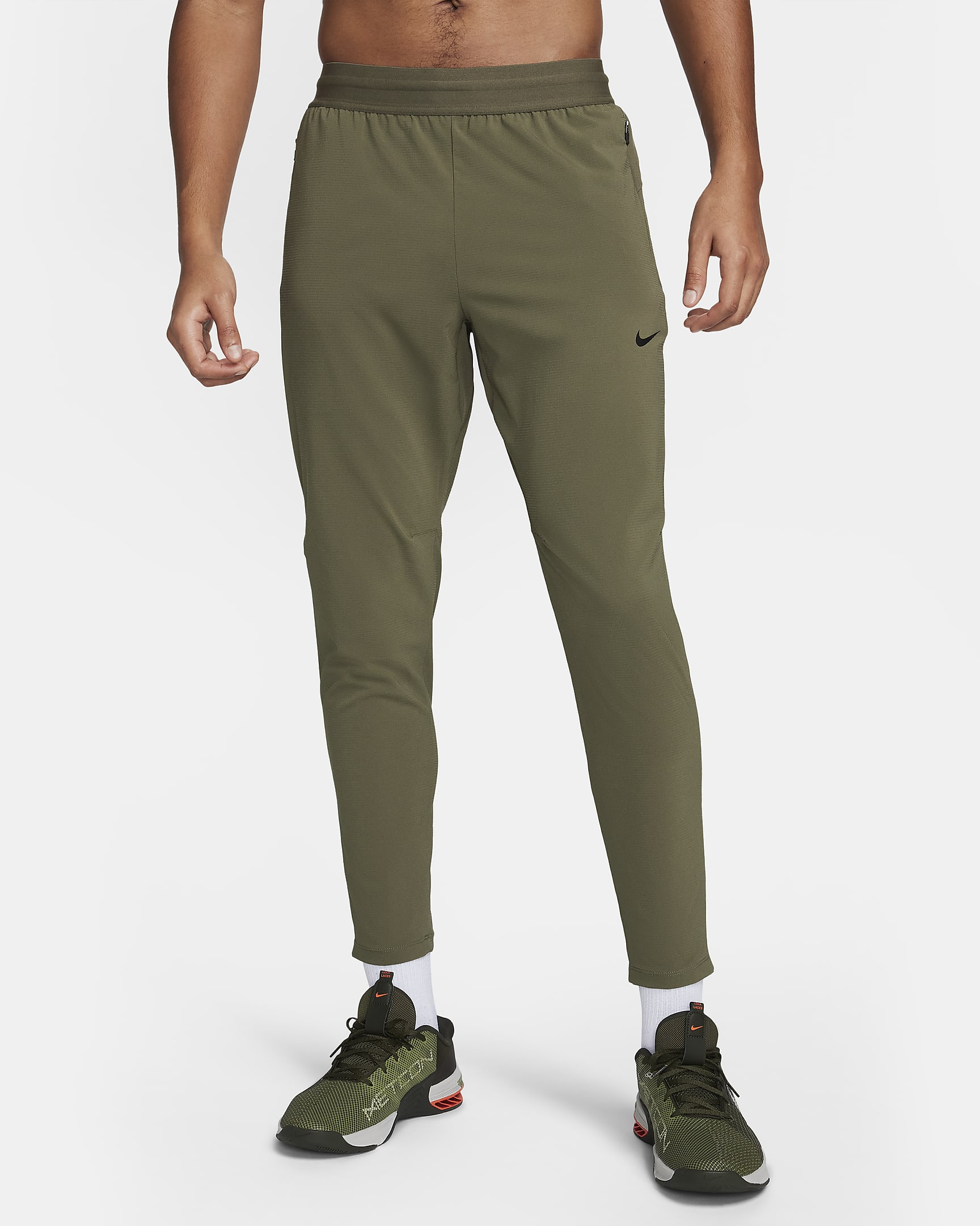 Pánské fitness kalhoty Nike Flex Rep Dri-FIT - Medium Olive/Černá/Černá