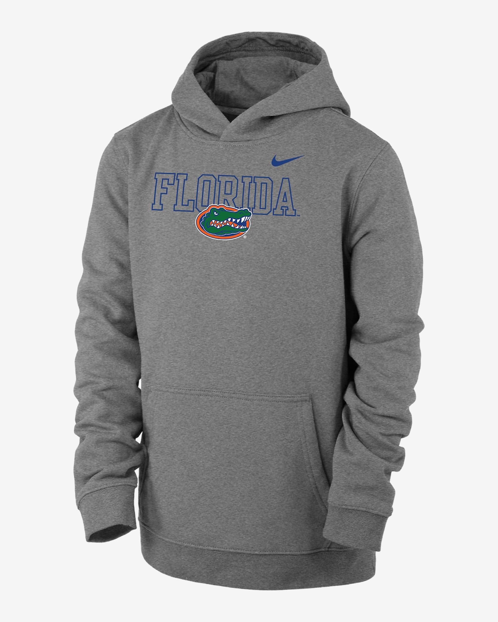 Florida Club Fleece Big Kids' (Boys') Nike College Hoodie - Dark Grey Heather