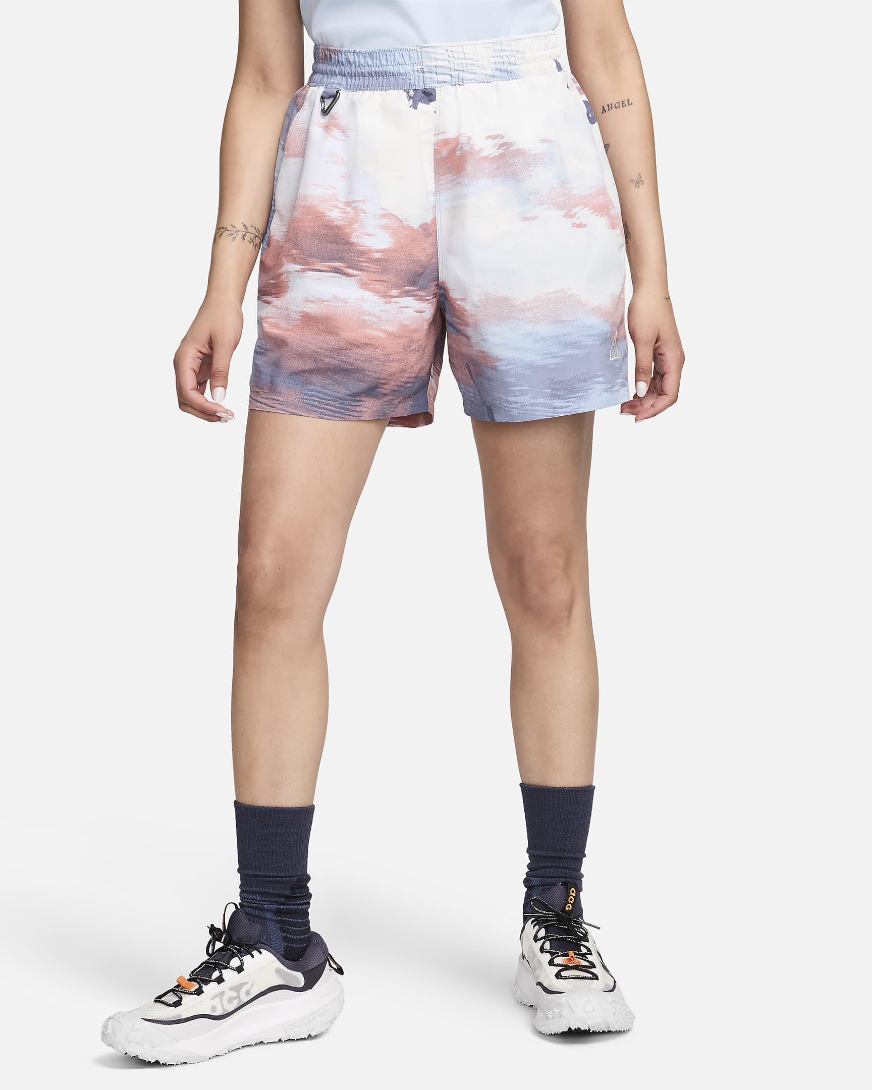 Nike ACG Women's High-Waisted Shorts - Light Armoury Blue/Summit White