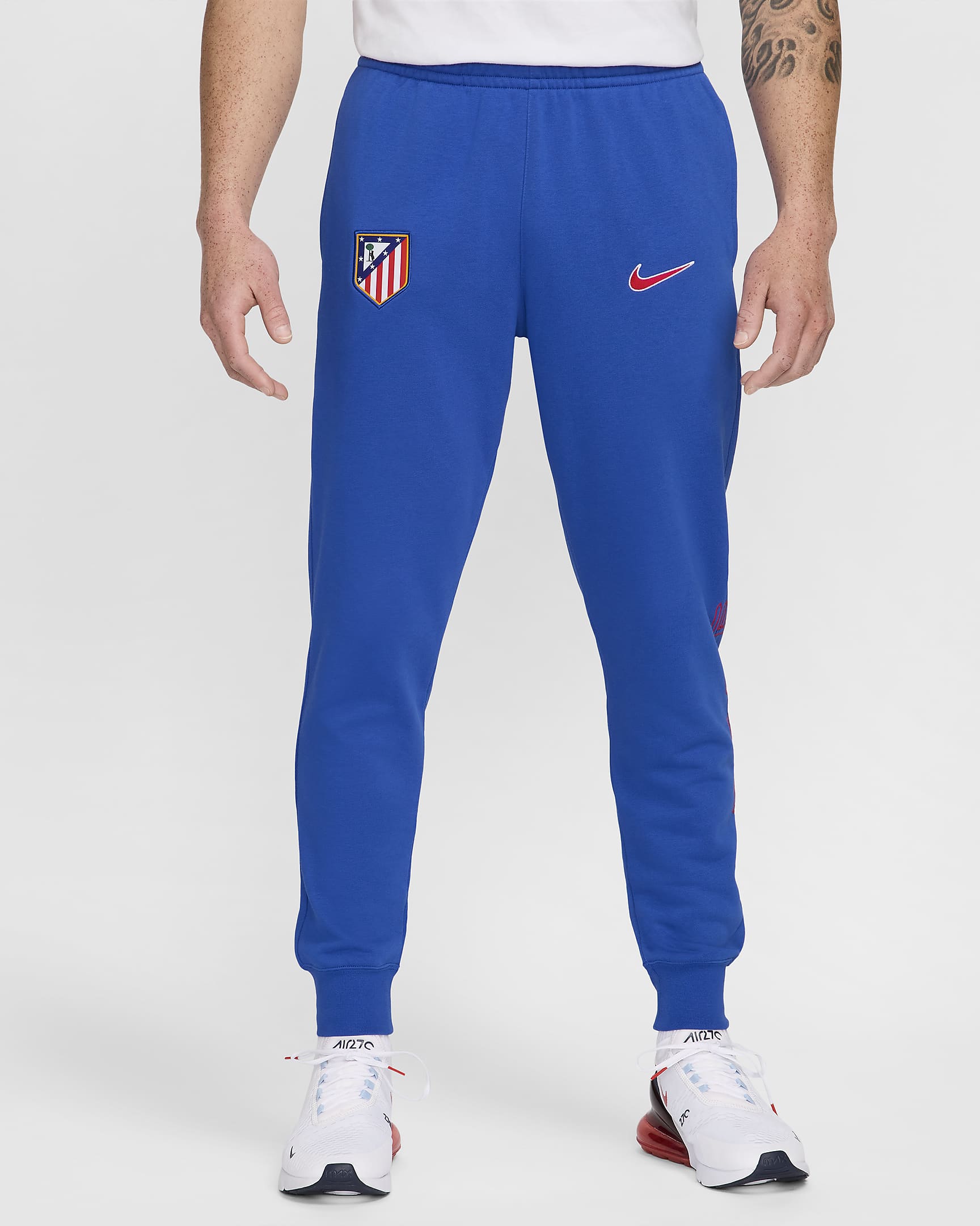 Atlético Madrid Club Home Men's Nike Football French Terry Jogger - Game Royal/Light Crimson