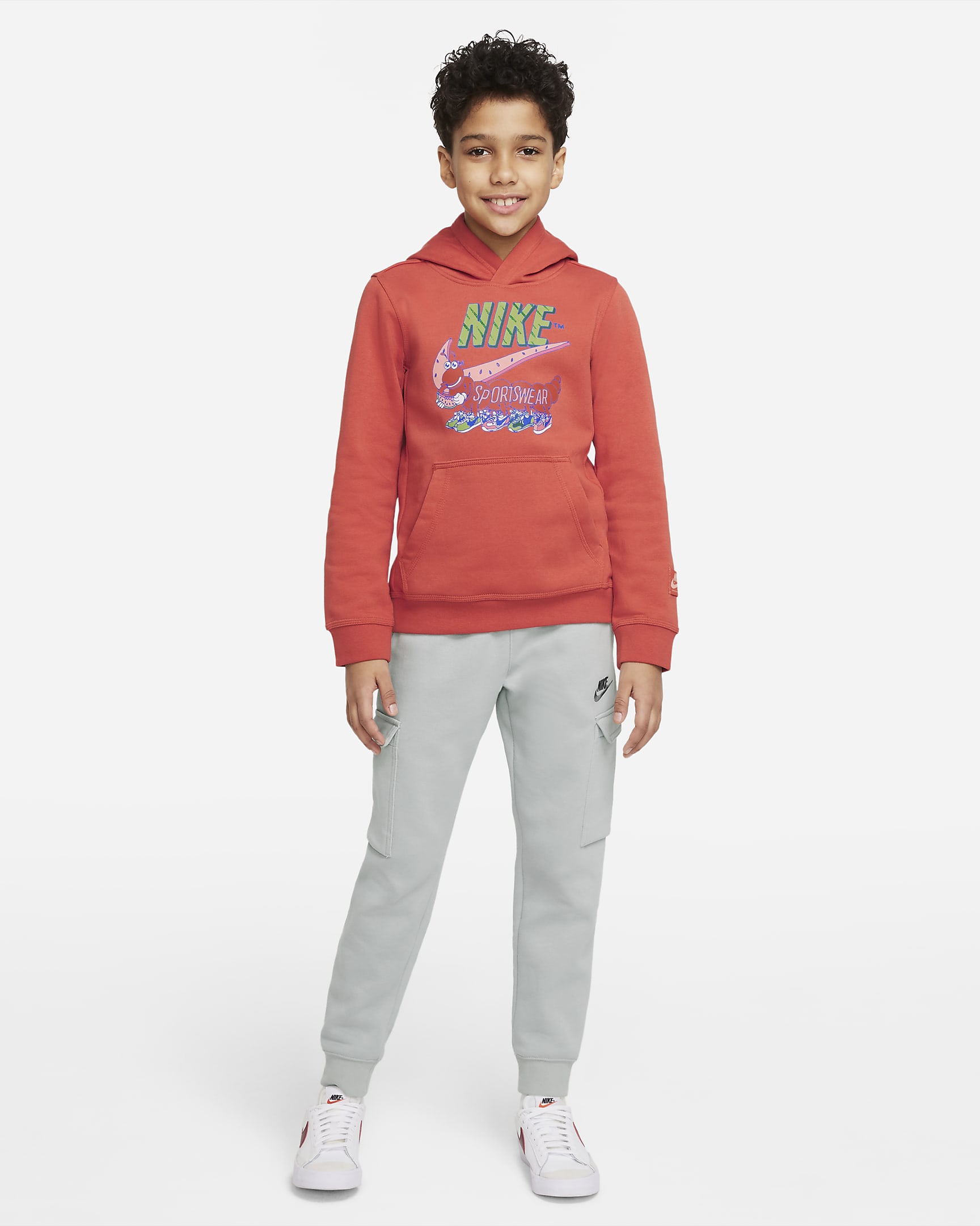 Nike Sportswear Club Yeah Big Kids' Pullover Hoodie. Nike.com