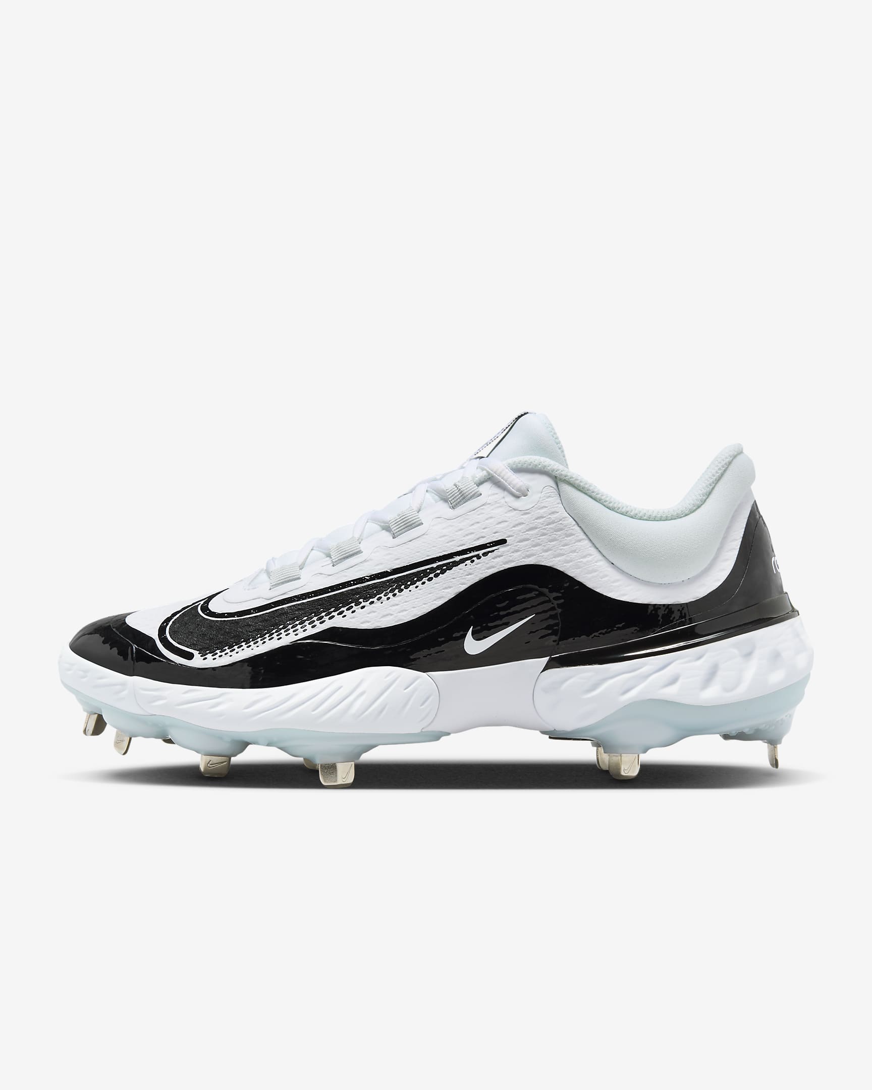 Nike Alpha Huarache Elite 4 Low Men's Baseball Cleats - White/Blue Tint/Pure Platinum/Black