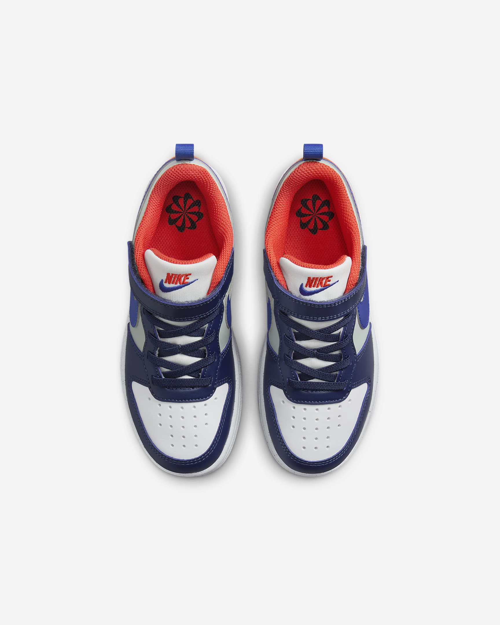 Nike Court Borough Low Recraft Little Kids' Shoes - Midnight Navy/Team Orange/Light Silver/Hyper Royal