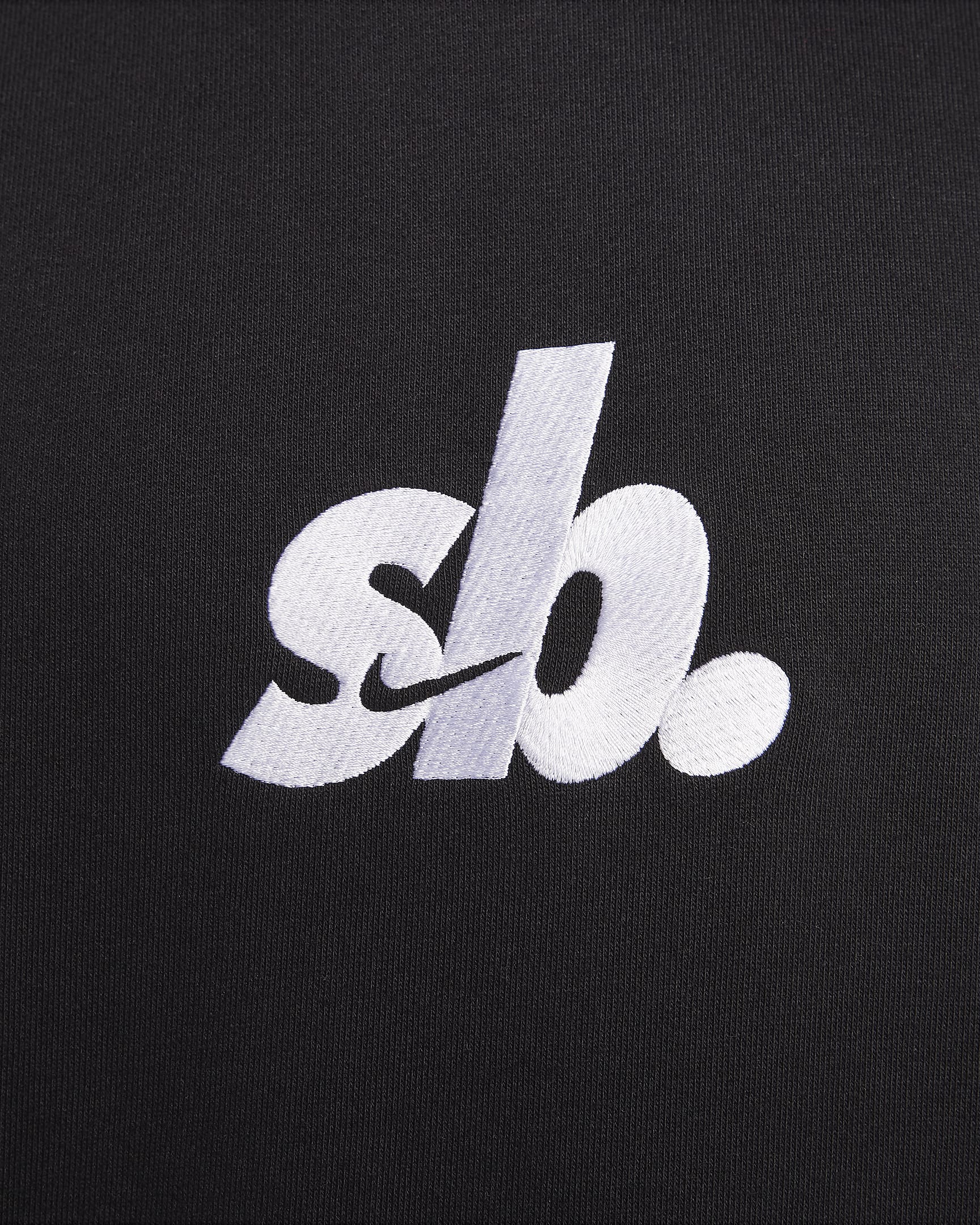 Sweat à capuche de skateboard en tissu Fleece Nike SB - Noir/Blanc