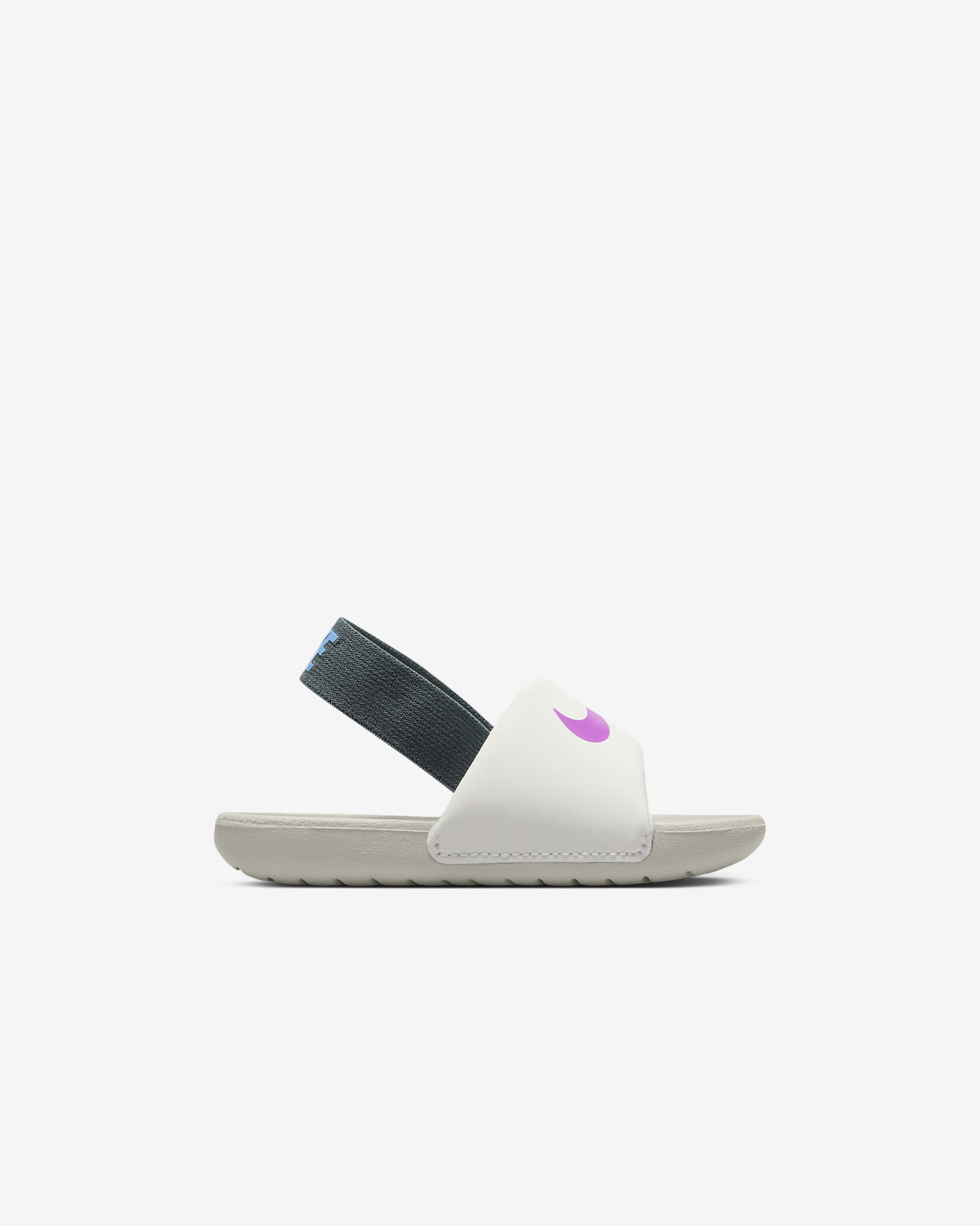 Chanclas para bebé e infantil Nike Kawa - Blanco cumbre/Azul universitario/Hueso claro/Hipervioleta