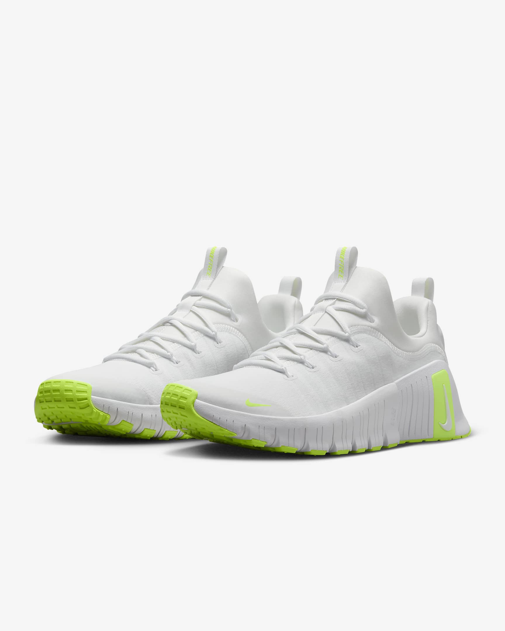 Nike Free Metcon 6 Men's Workout Shoes - White/White/Volt