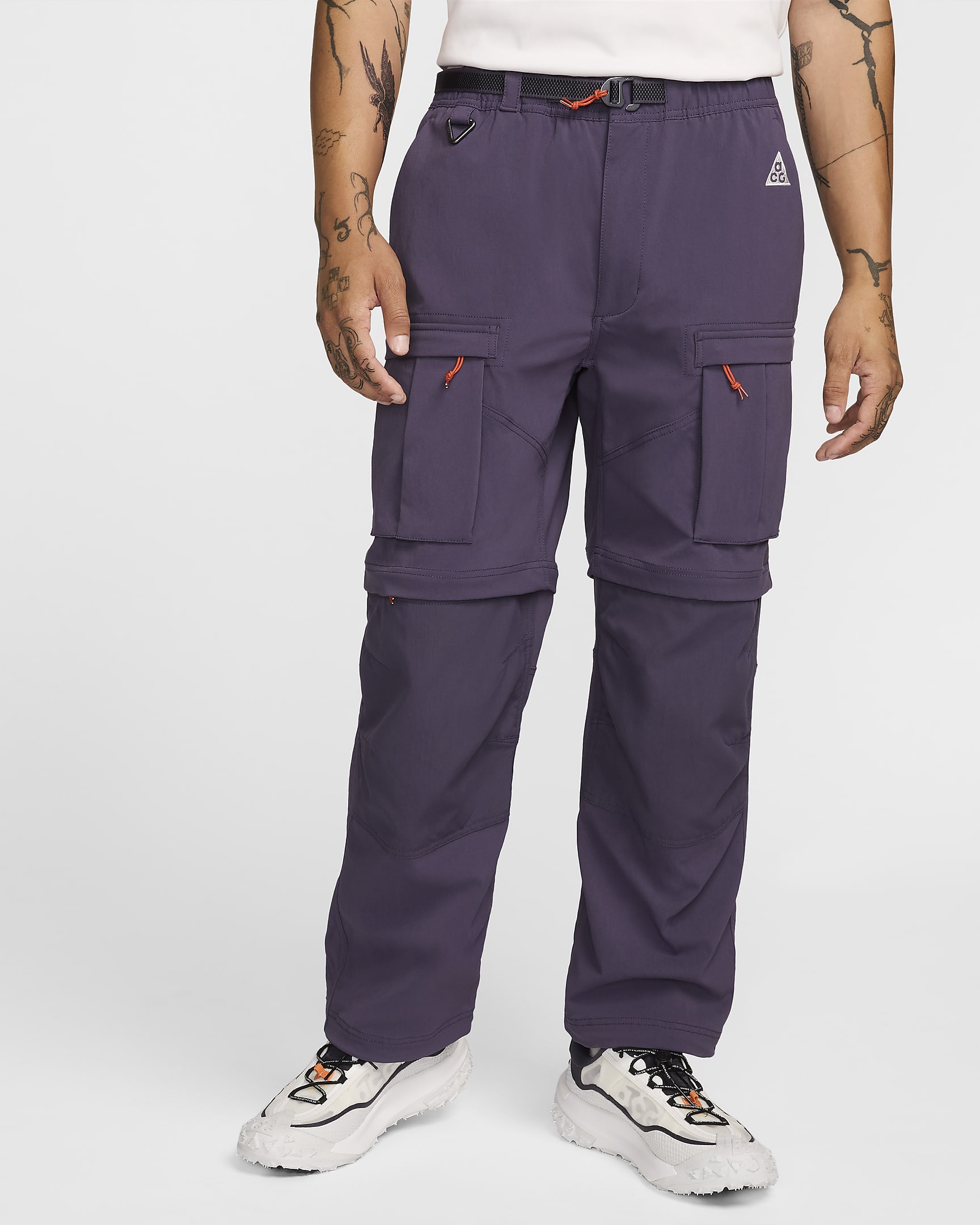 Pantalon cargo Nike ACG « Smith Summit » pour homme - Dark Raisin/Noir/Safety Orange/Summit White