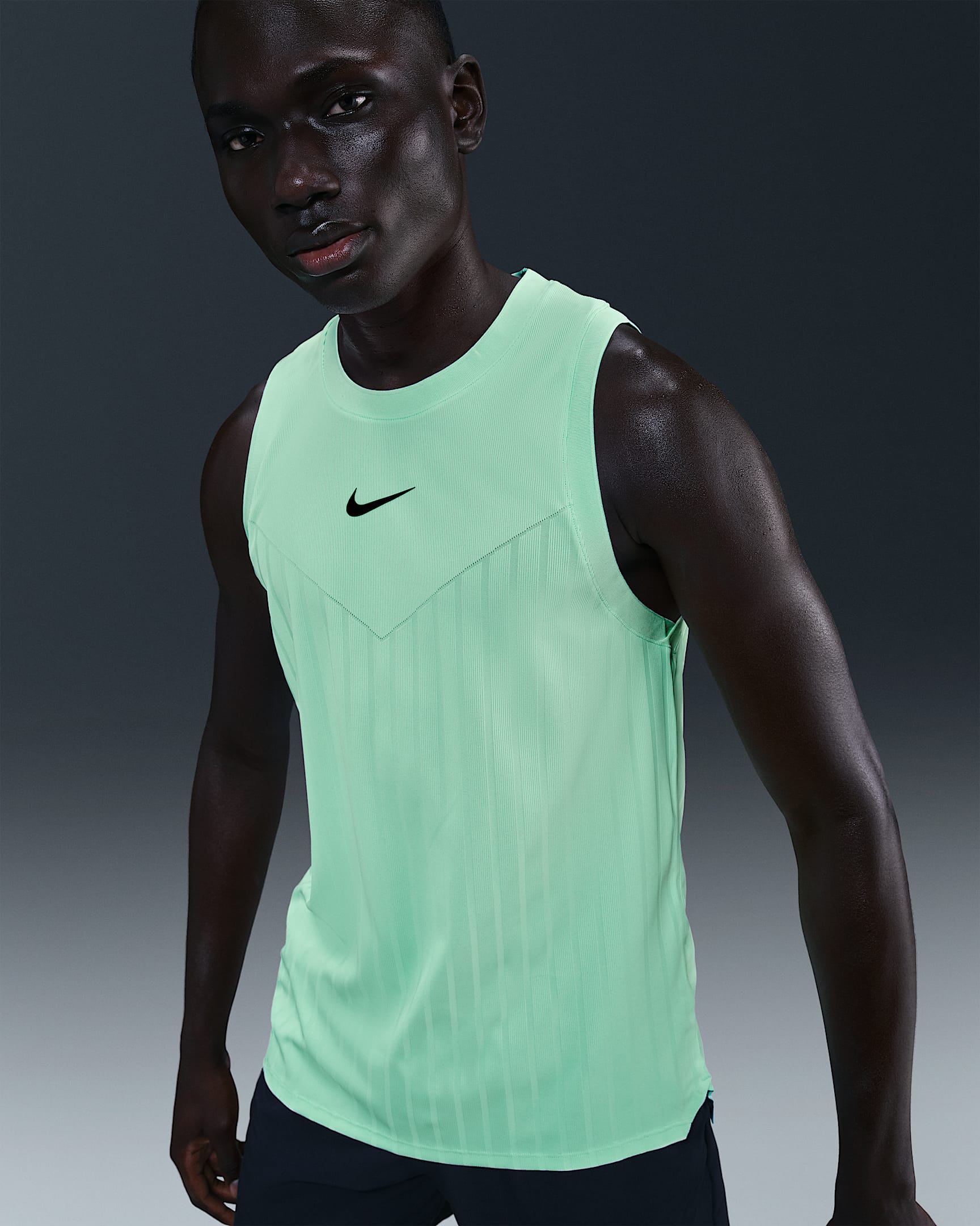 NikeCourt Slam Men's Dri-FIT ADV Tennis Tank Top - Mint Foam