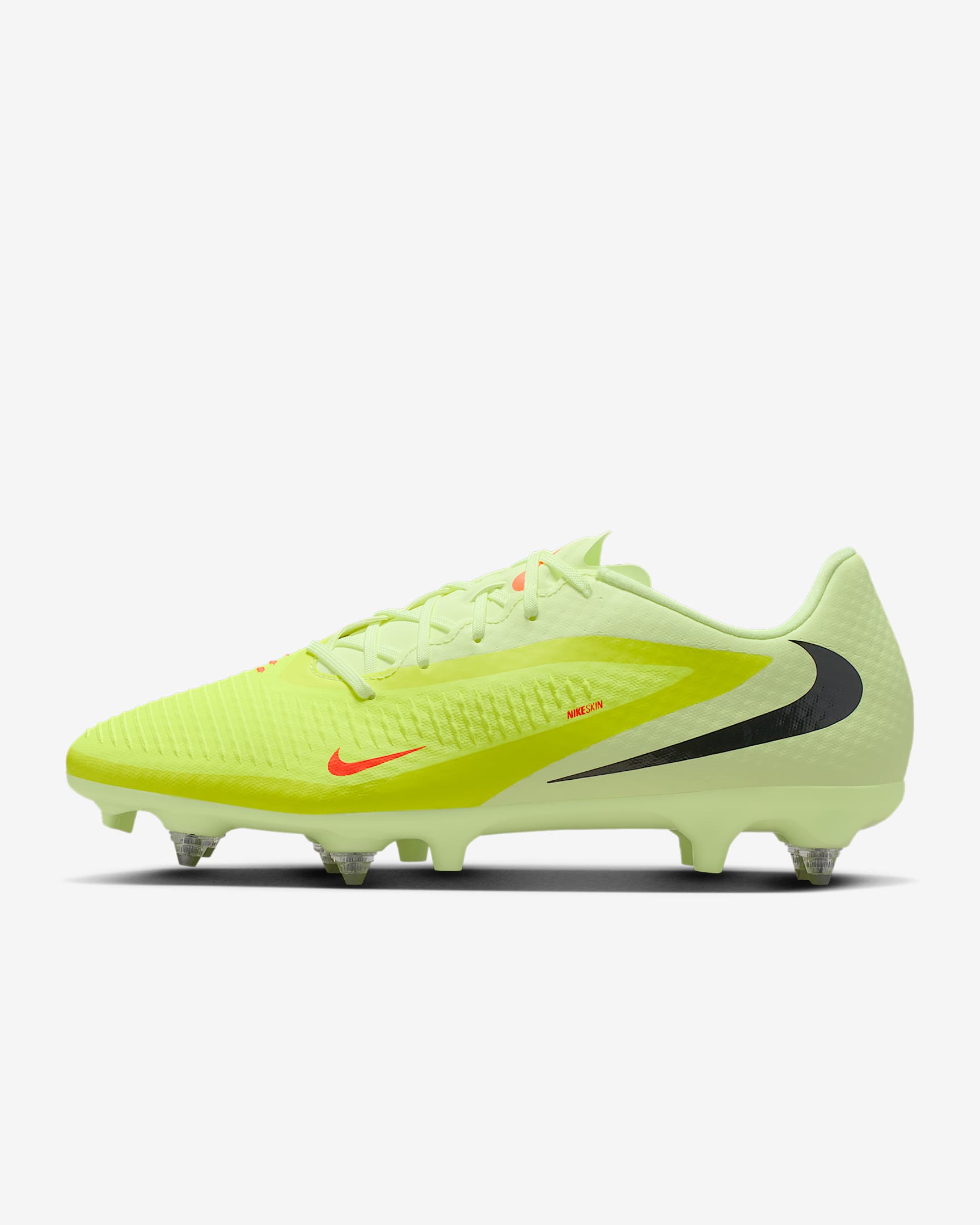 Nike Phantom 6 Low Academy Soft-Ground Football Boot - Hyper Crimson/Limelight/Black