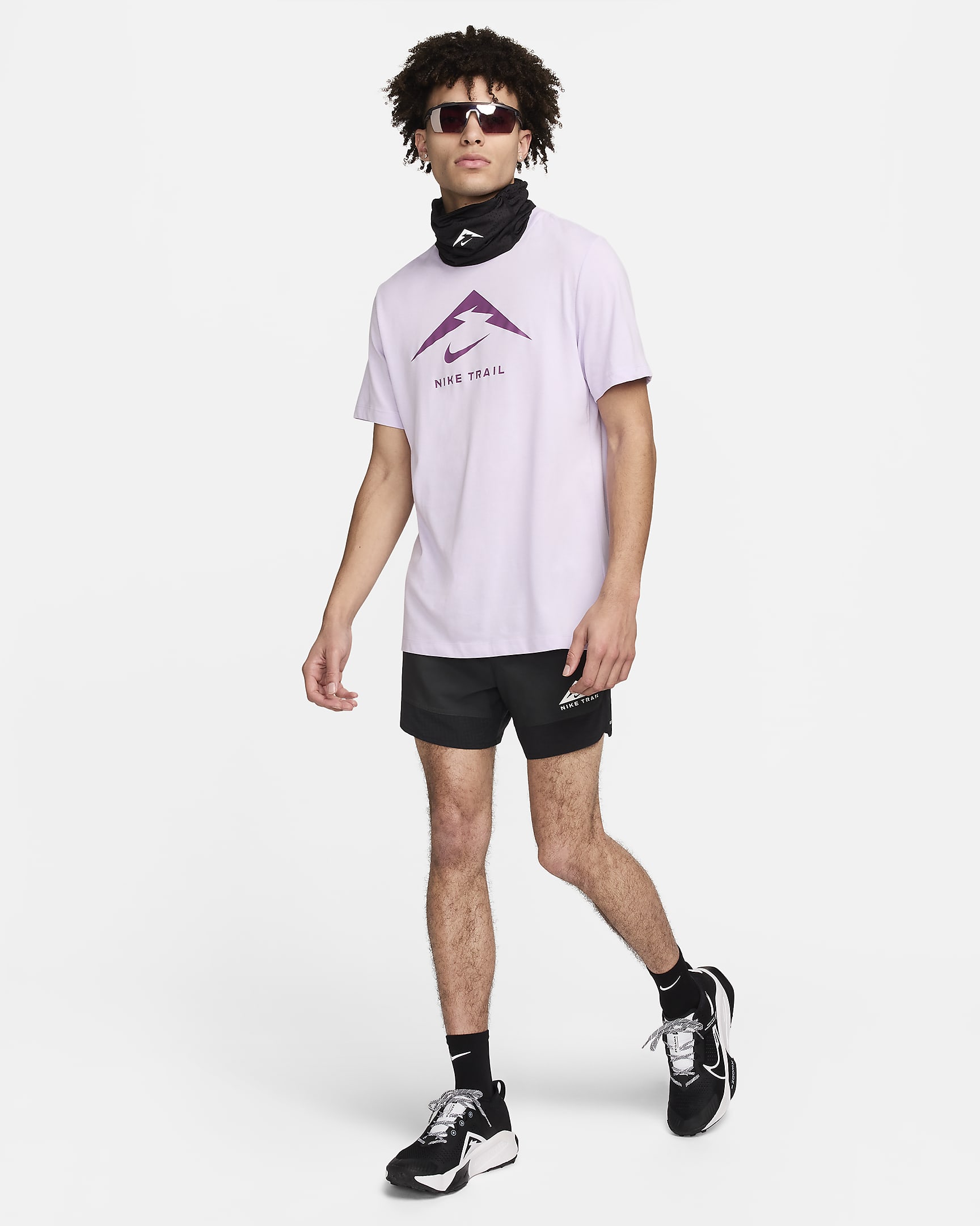 Playera de trail running para hombre Nike Dri-FIT - Bruma violeta